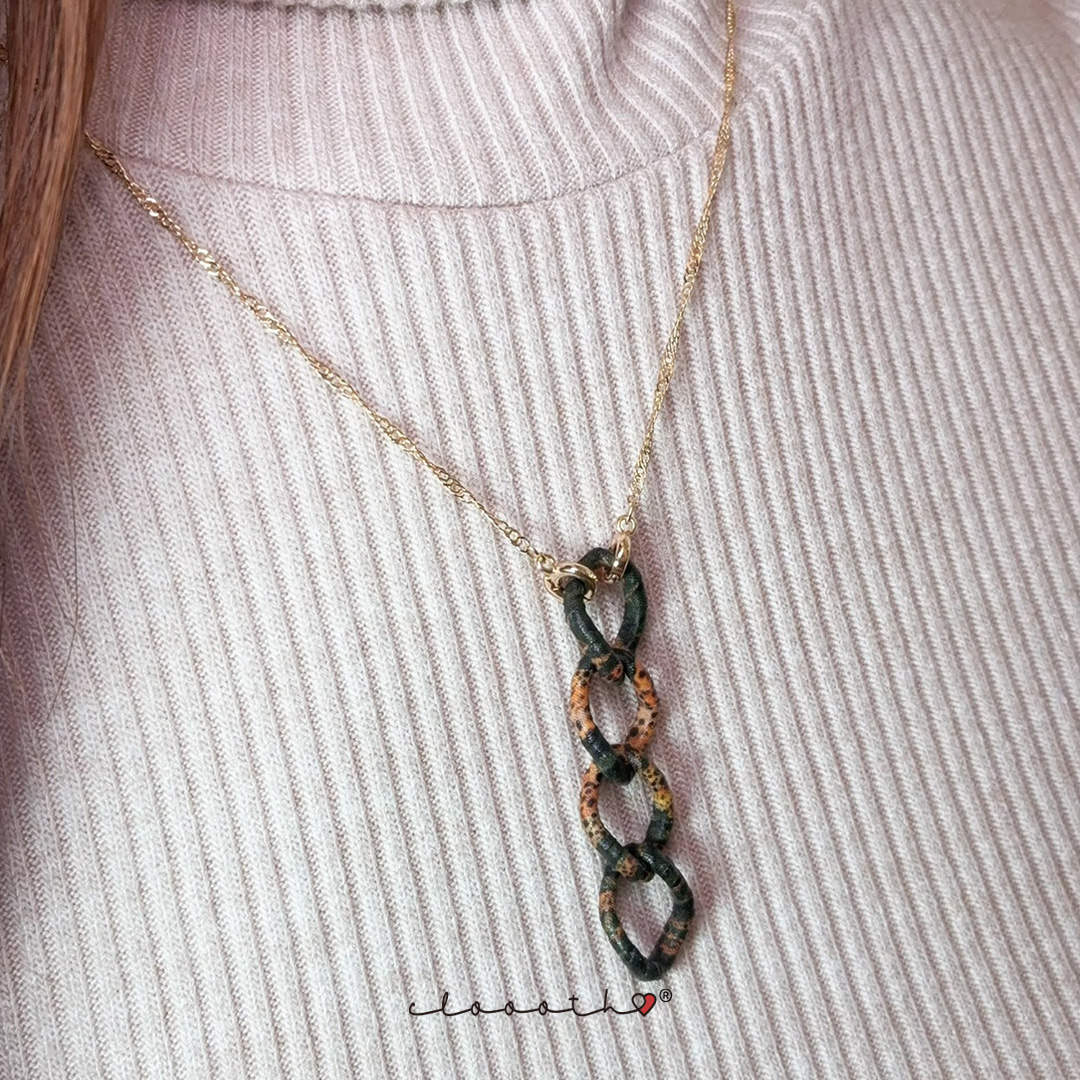 花式扭紋加長項鏈