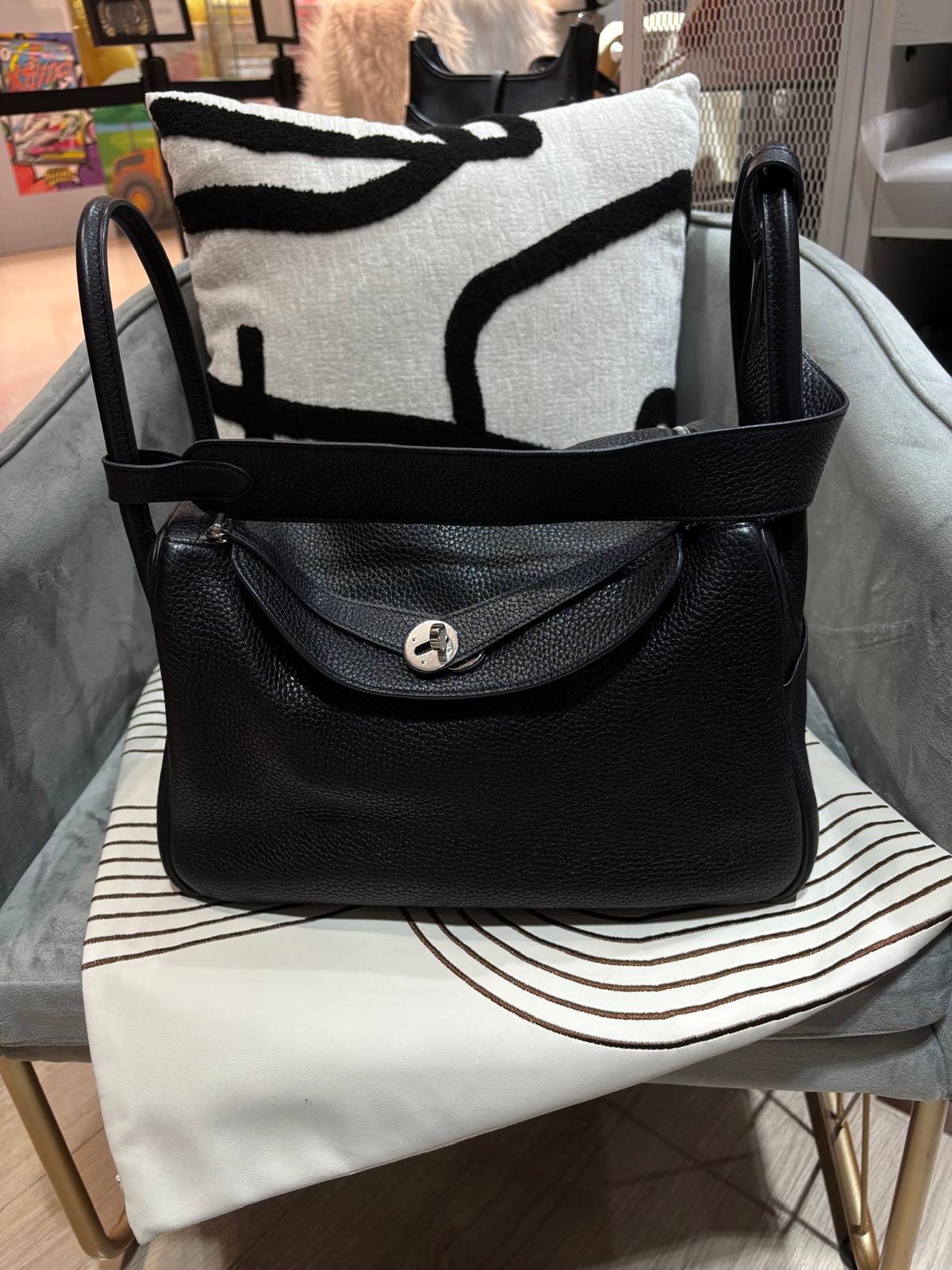 Hermes Lindy 34 Stamp T 黑銀 100%Authentic, 90%New ✅Box