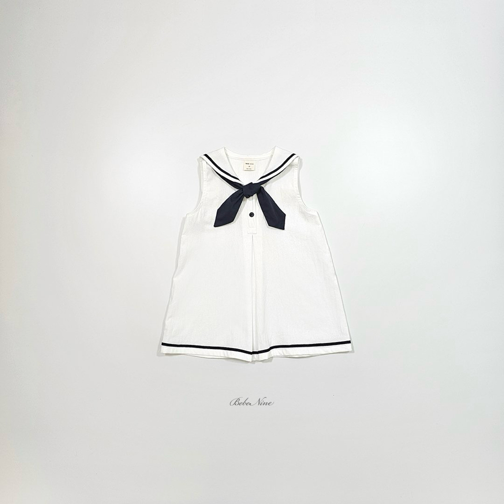 ☀️預訂 韓國直送☀️🇰🇷Bebenine兩色海洋風水手領巾背心連身裙