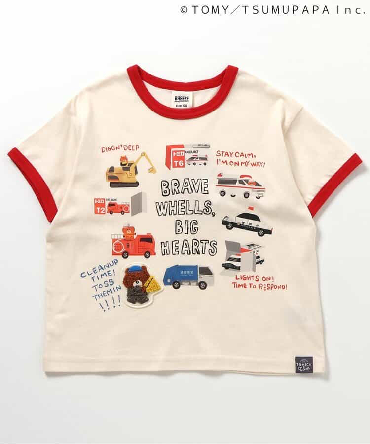 🇯🇵預訂 日本直送🇯🇵Breeze x Tomica系列三色車車字母印花滾邊短袖T恤