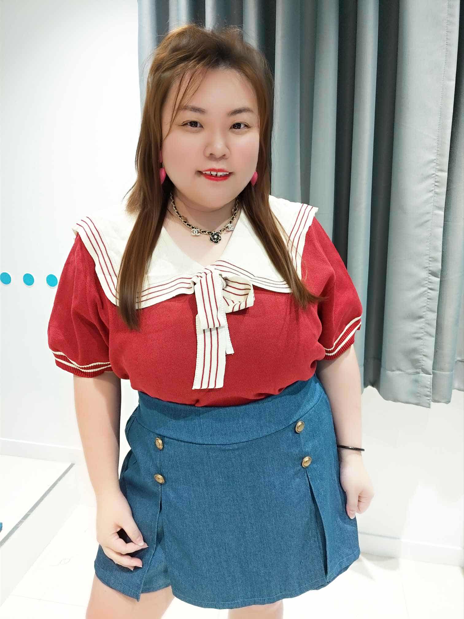 DSA06 可绑带学院风设计针织上衣