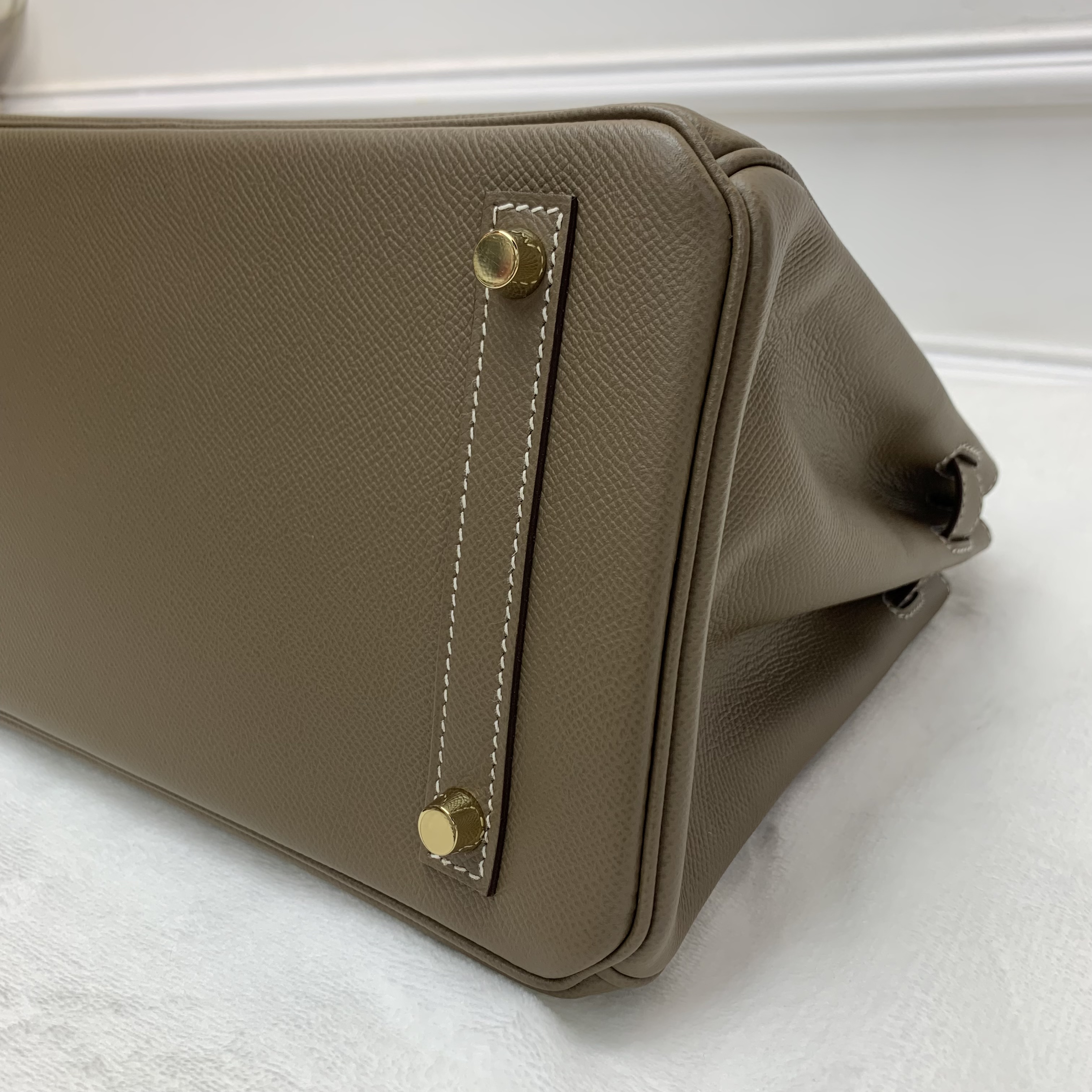 Full set Hermes Birkin30 大象灰金扣 Y刻印