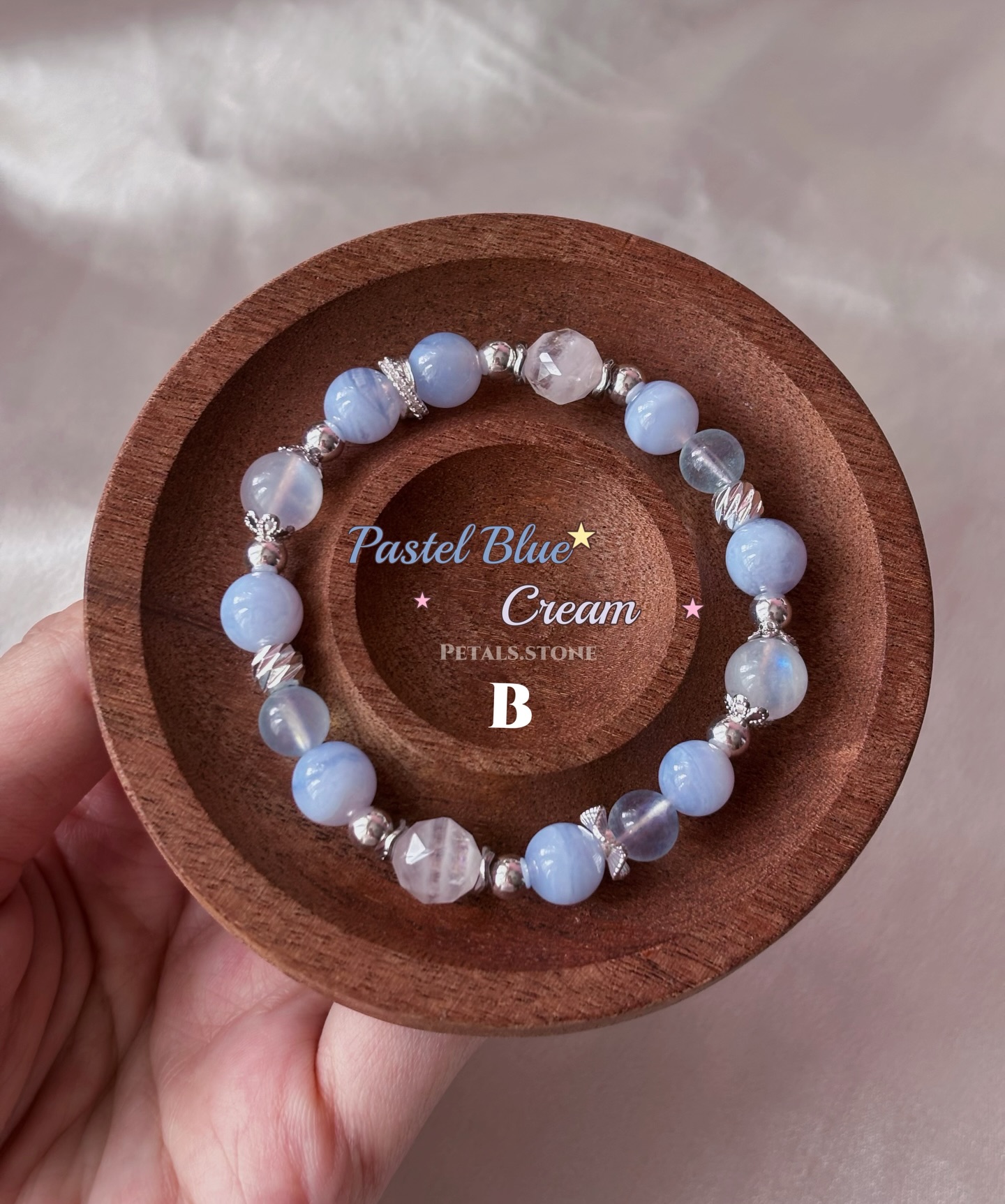 ☁️ Pastel Blue Cream｜藍紋瑪瑙