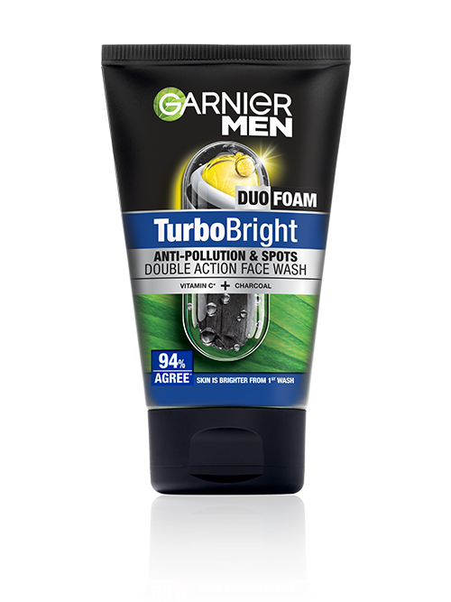 GARNIER MEN 100ml Turbo bright Super Duo Foam