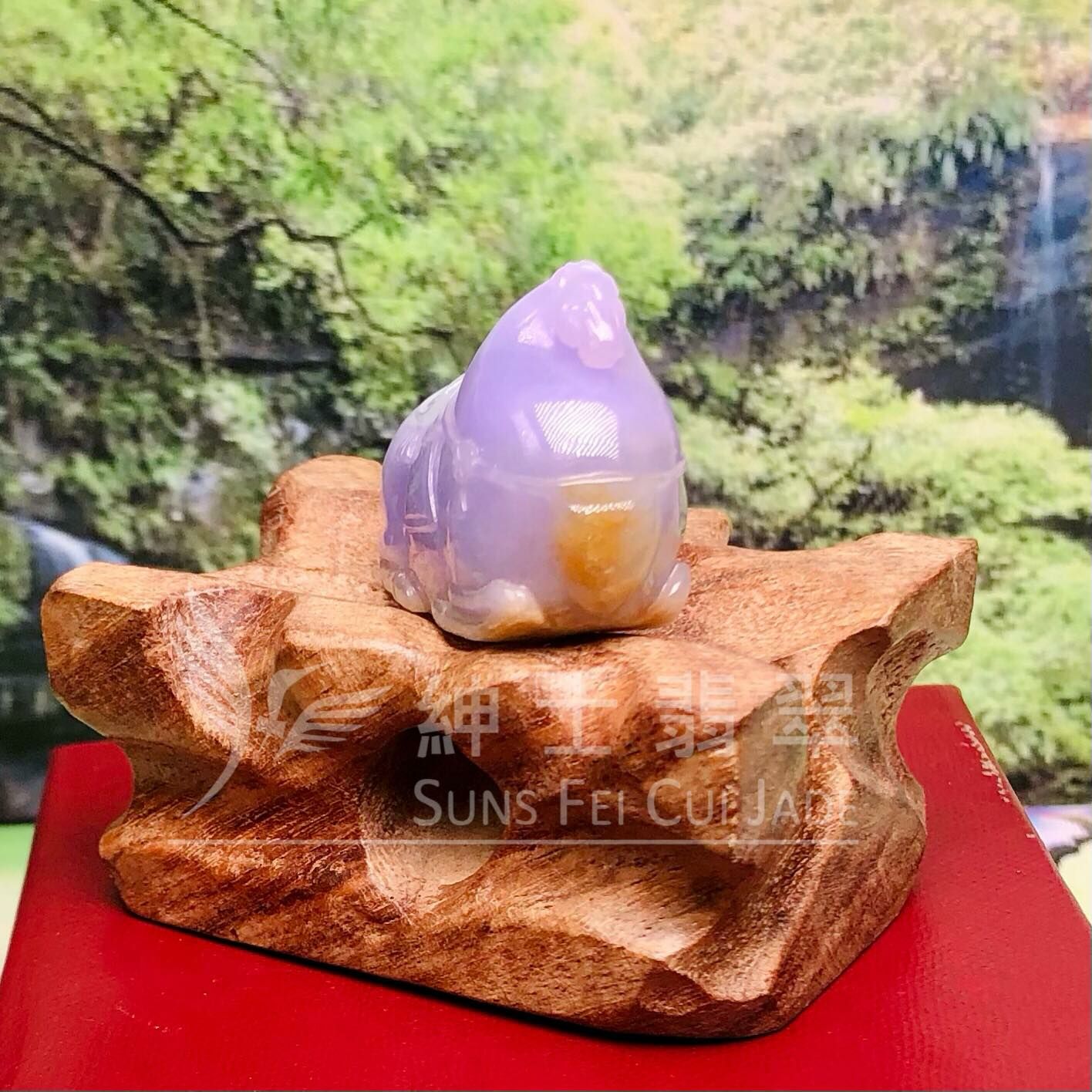 濃紫桃紅春三色唐馬擺件