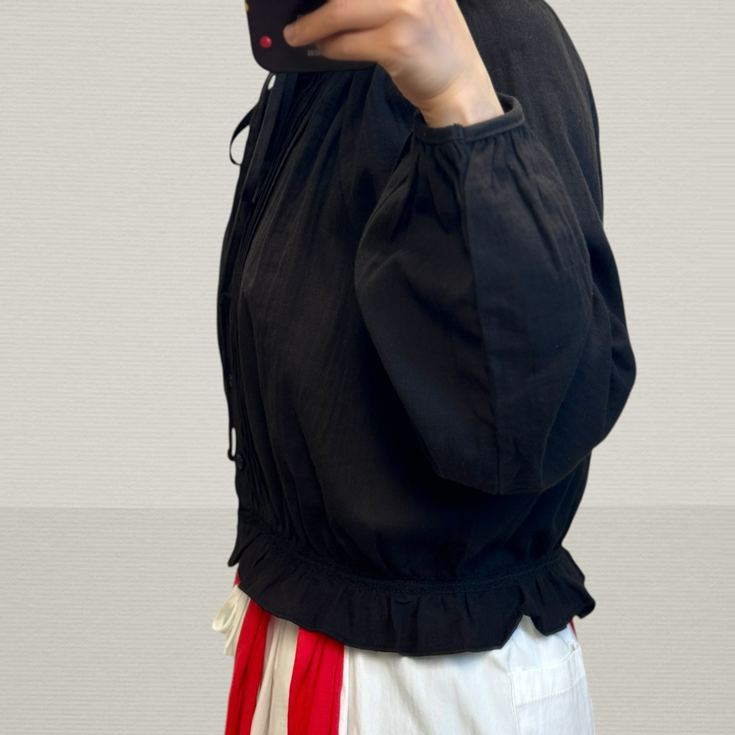 221195 暗紋waffle腳top