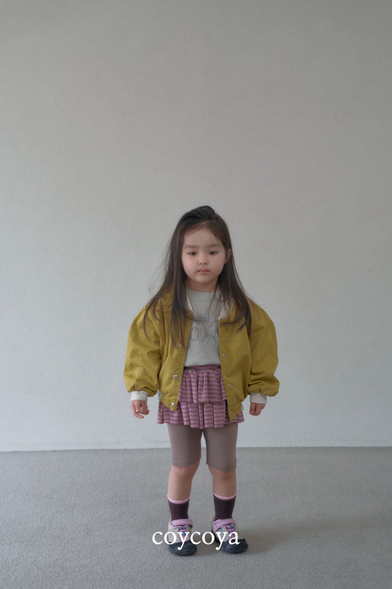 🌸預訂 韓國直送🌸🇰🇷COYCOYA兩色條紋層疊裙擺打底褲