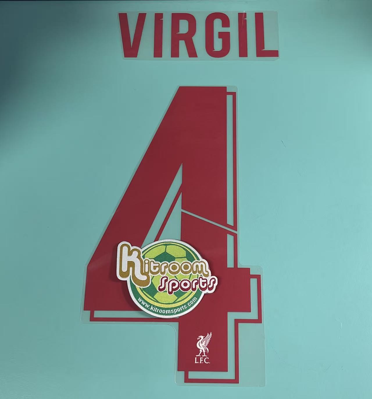 2018-19 Liverpool Away UCL Nameset #4 VIRGIL