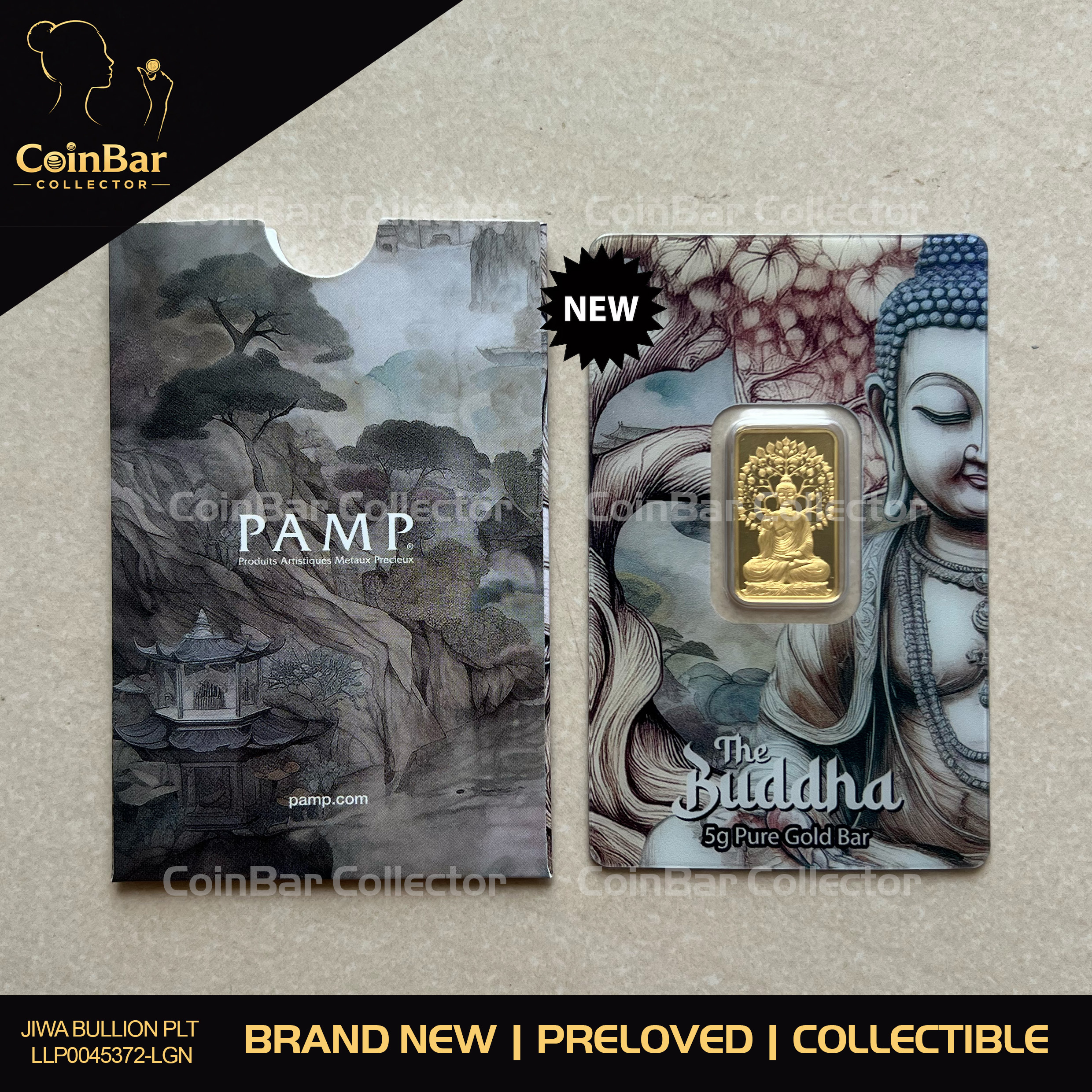 (Nice SN: 2255) PAMP Buddha 5g 🇨🇭Swiss Fine Gold Bar Emas 999.9 释迦摩尼