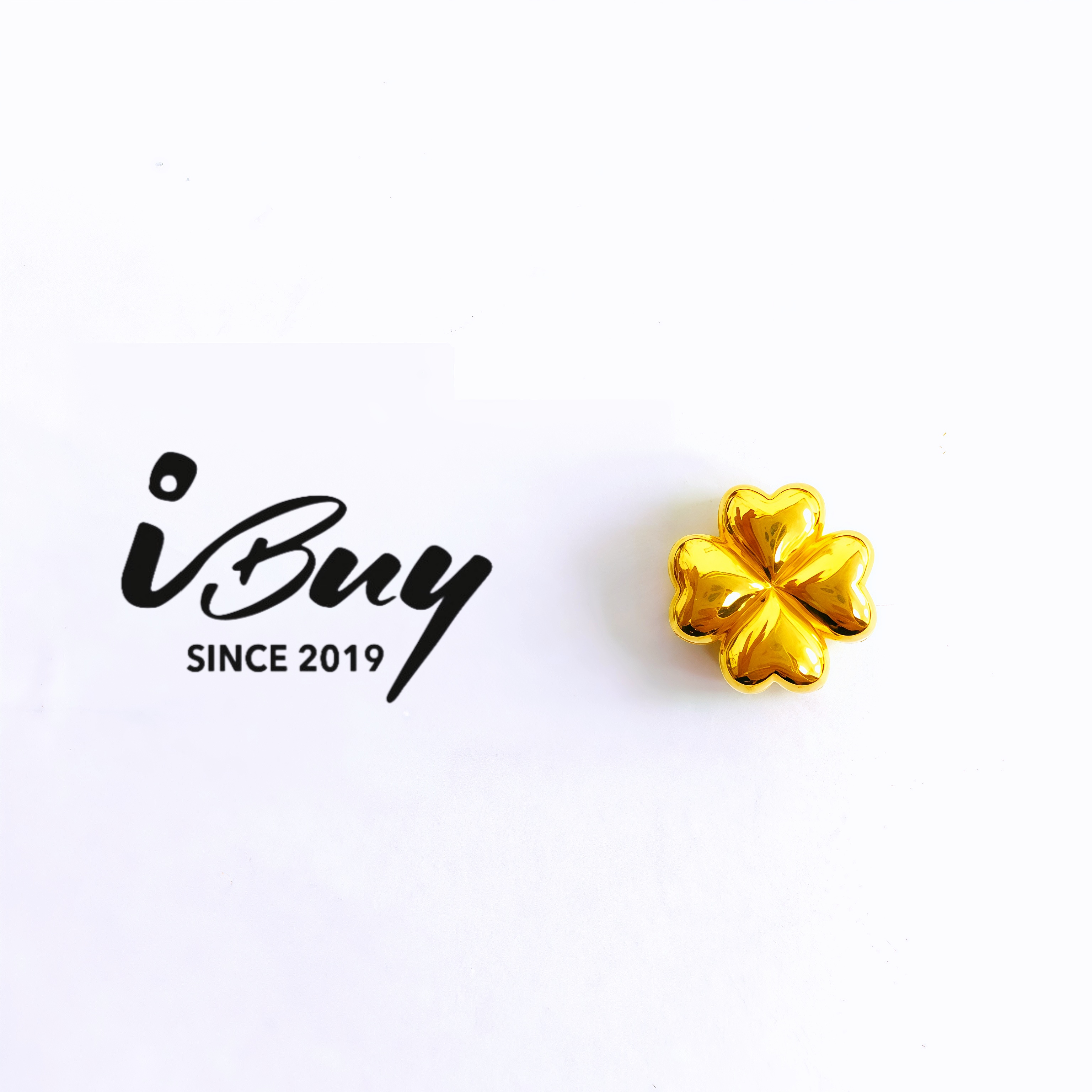 916 GOLD FULL GLOSS CLOVER BEAD 916 金 高光四叶草串咀