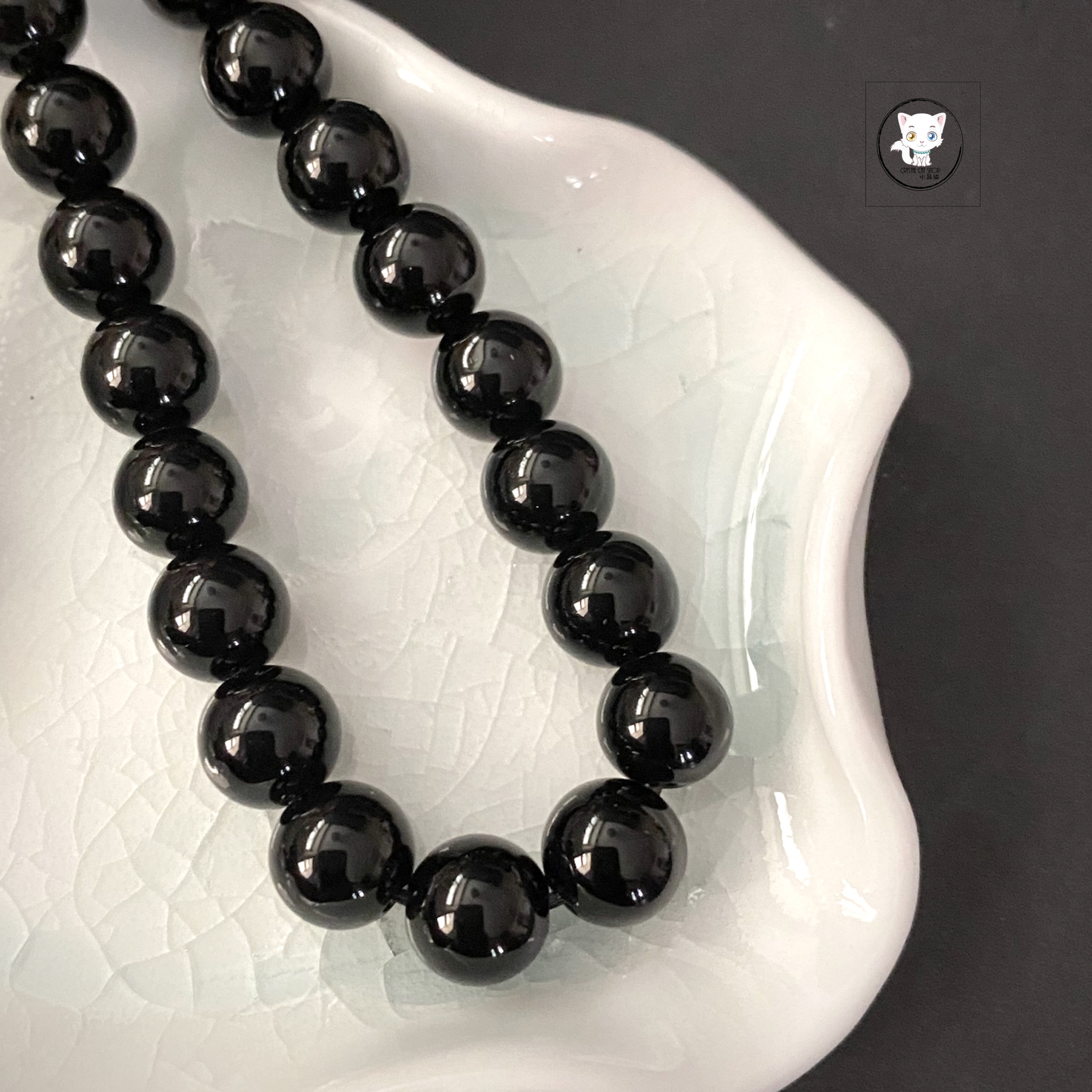 天然黑曜石手鏈 8.5mm