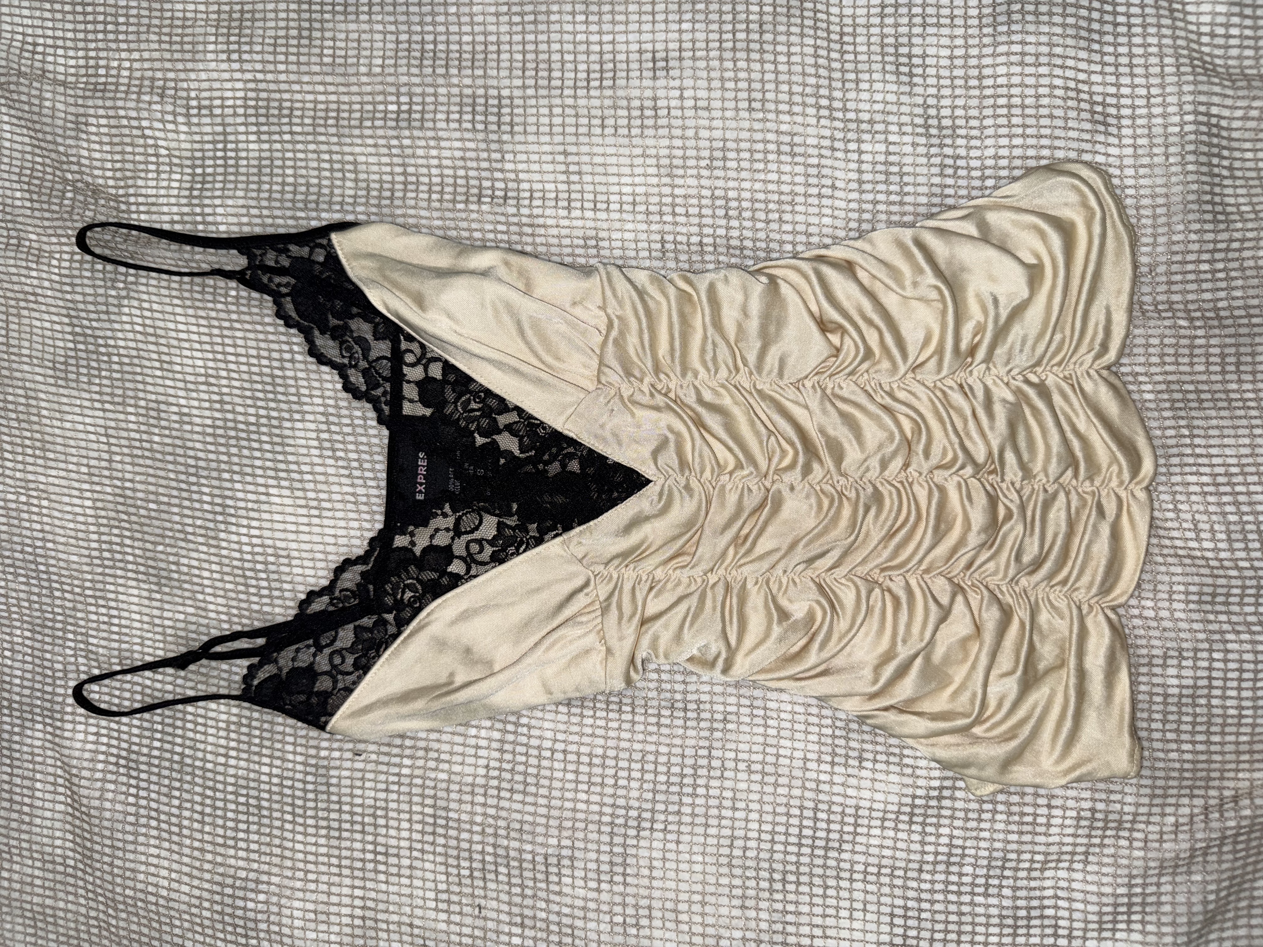 Lace V-Neck Ruched Camisole