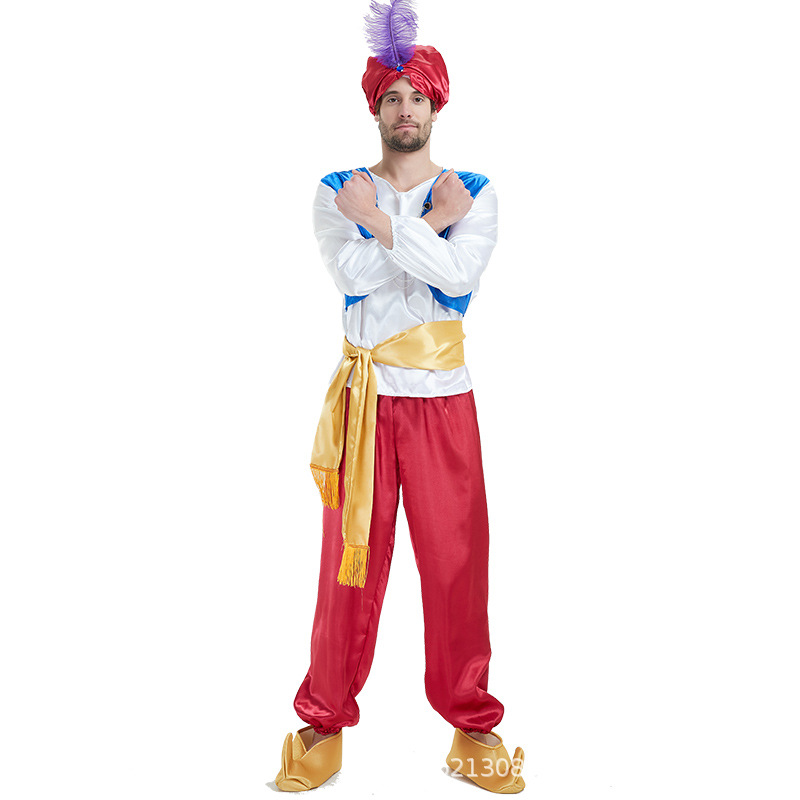 成人阿拉丁服裝 Aladdin Costume 萬聖節 Cosplay 阿拉伯王子服裝 派對表演服 香港現貨 Lets Cosplay