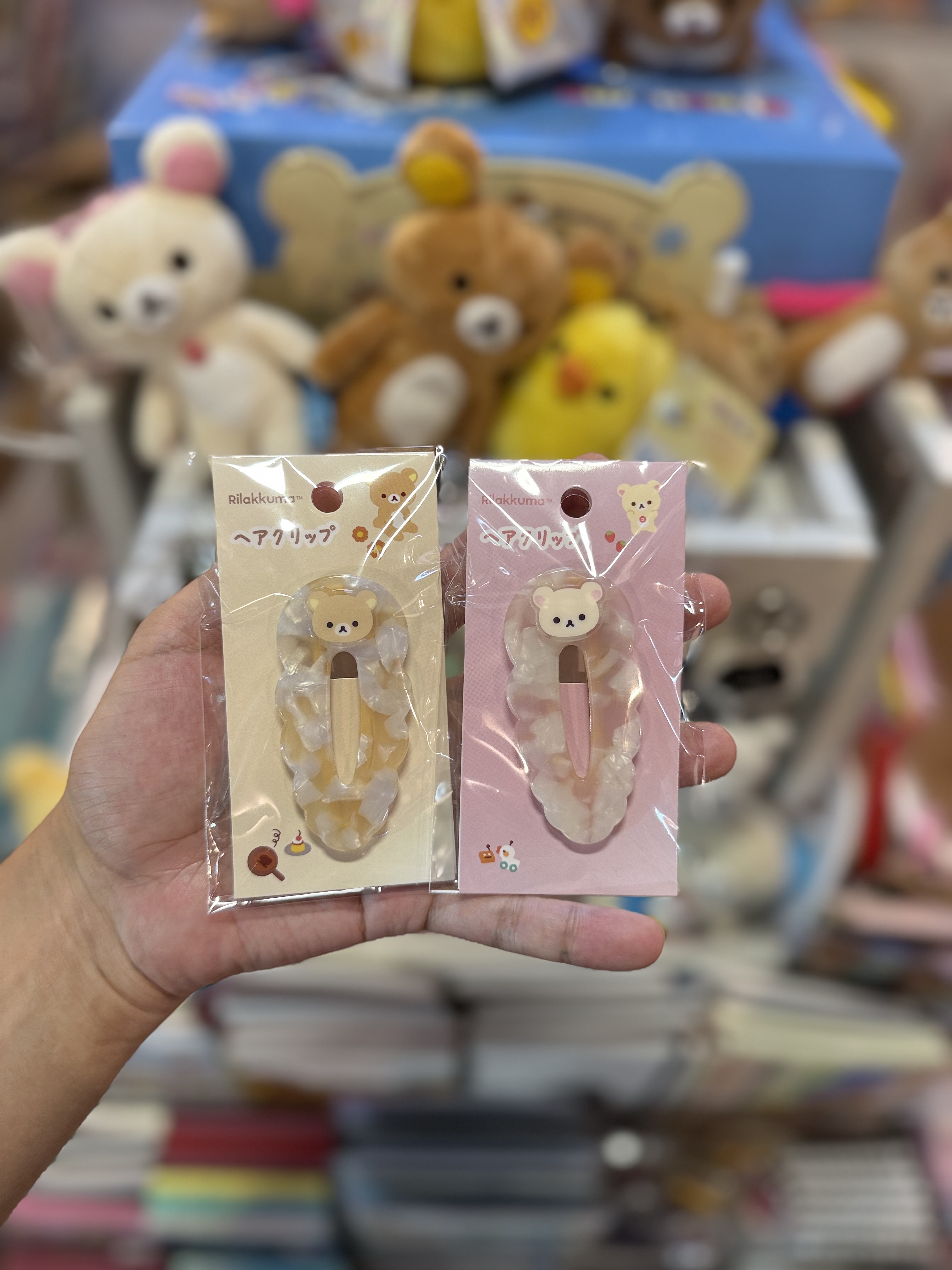 《現貨》全新Rilakkuma 碎石花紋髮夾