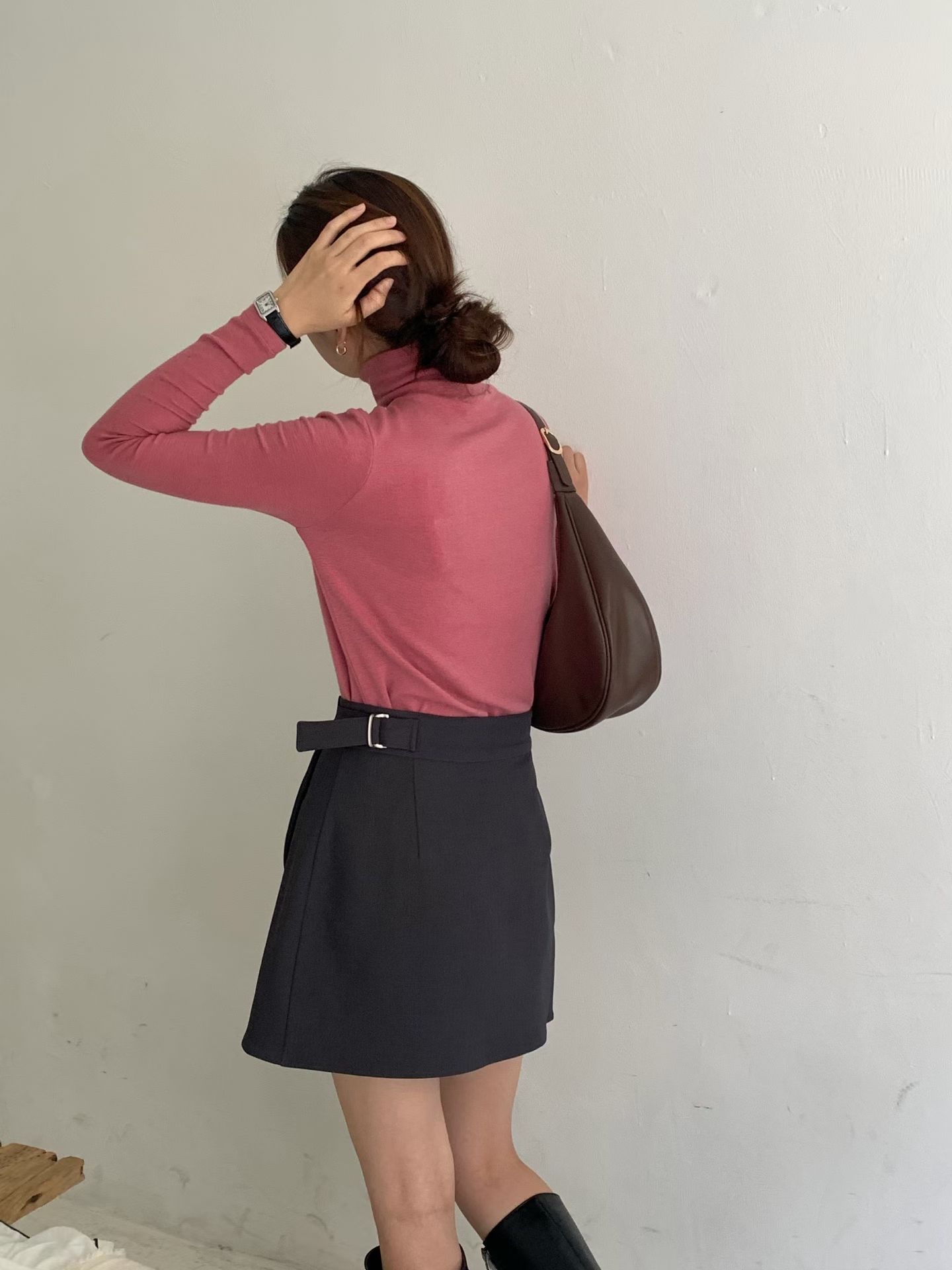 HighNeck wool basic tee