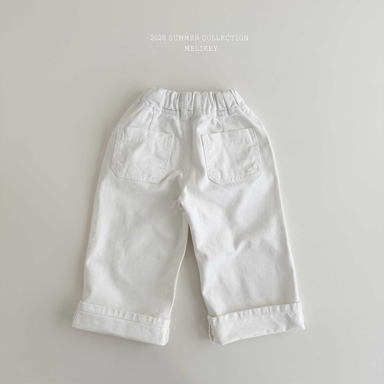 Folding Distressed Denim Pants