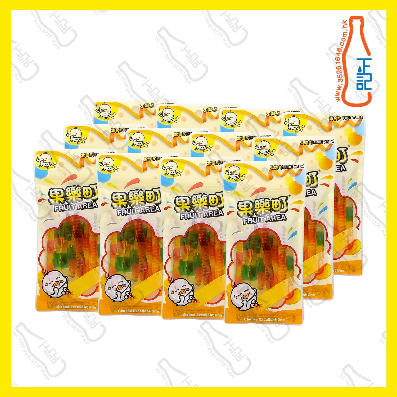 ==FT2590  果樂町 七彩長蟲橡皮糖 75g x【12包】/袋