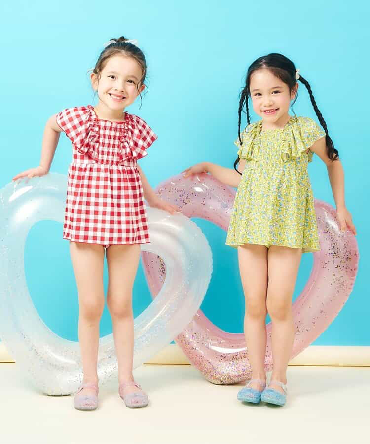 🇯🇵預訂 日本直送🇯🇵Apres les cours六色圖案印花褶皺荷葉邊連身泳衣