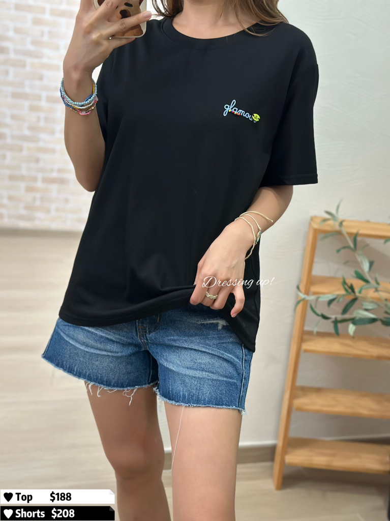  簡約小心思｜釘珠軟棉上衣