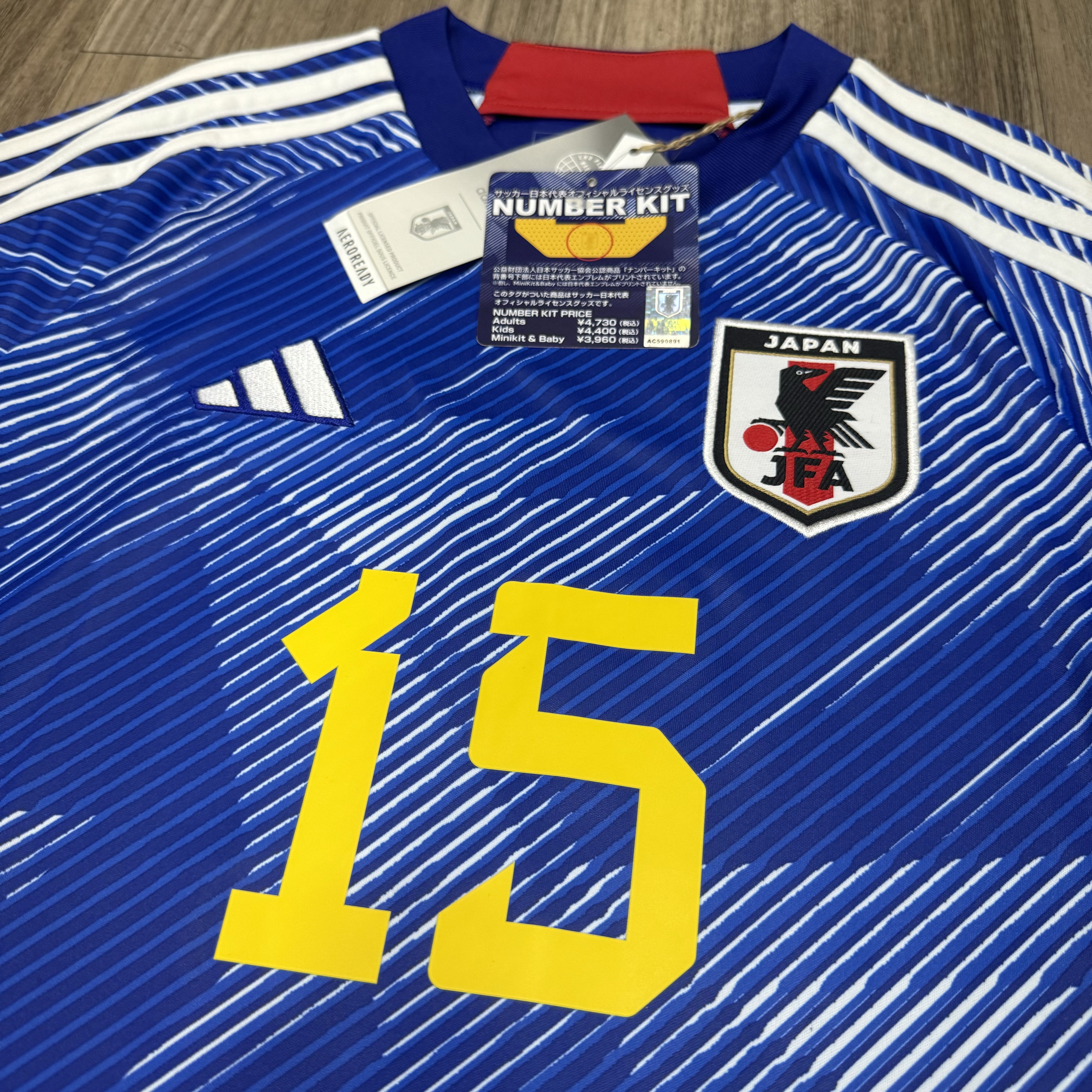 (Youth size)Japan 22/23 home shirt #15 Kamada 鐮田大地 （Bnwt)