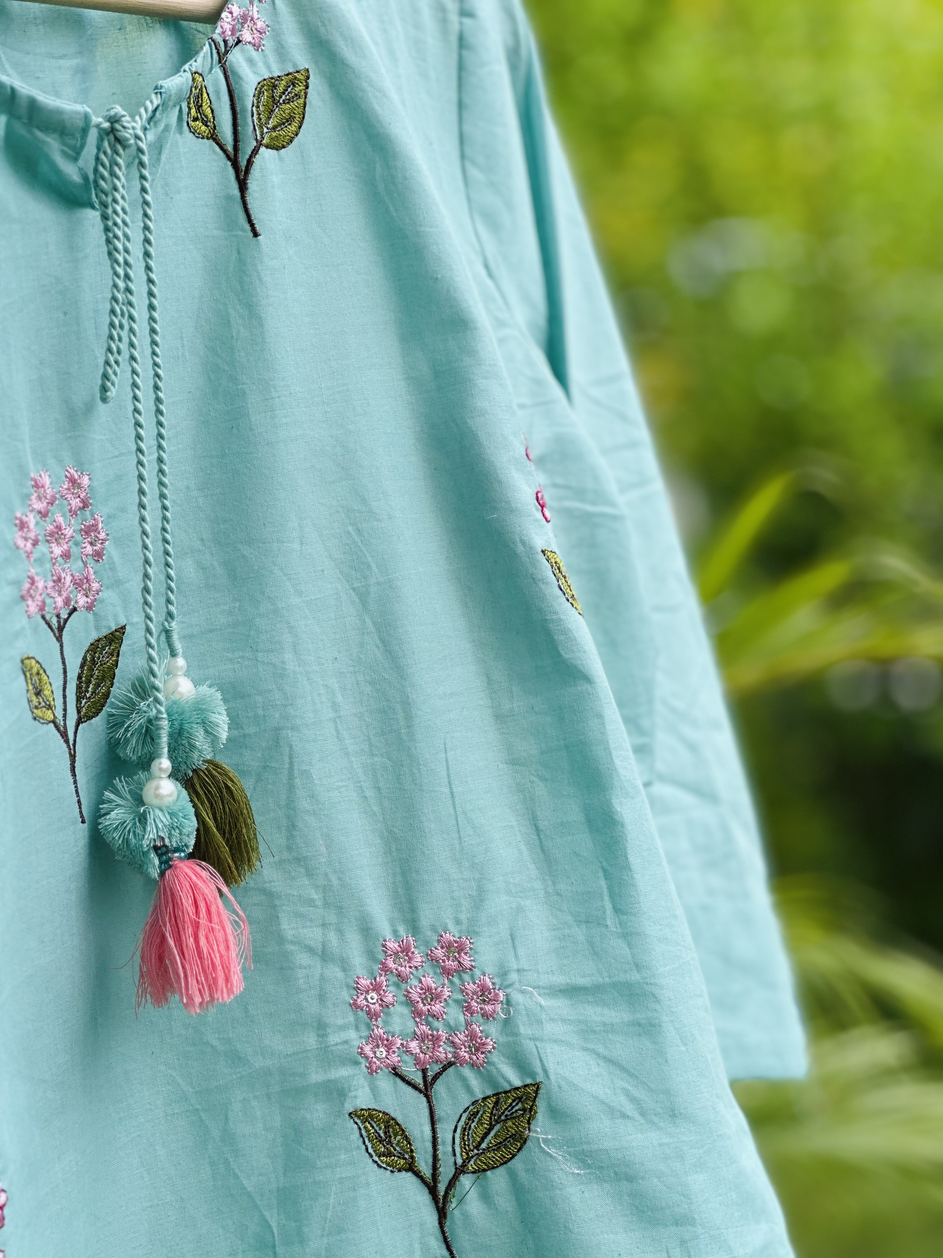 Green Embroidered Co-ord set 