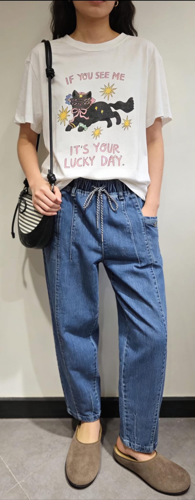 橡筋腰蘿蔔cut 牛仔褲