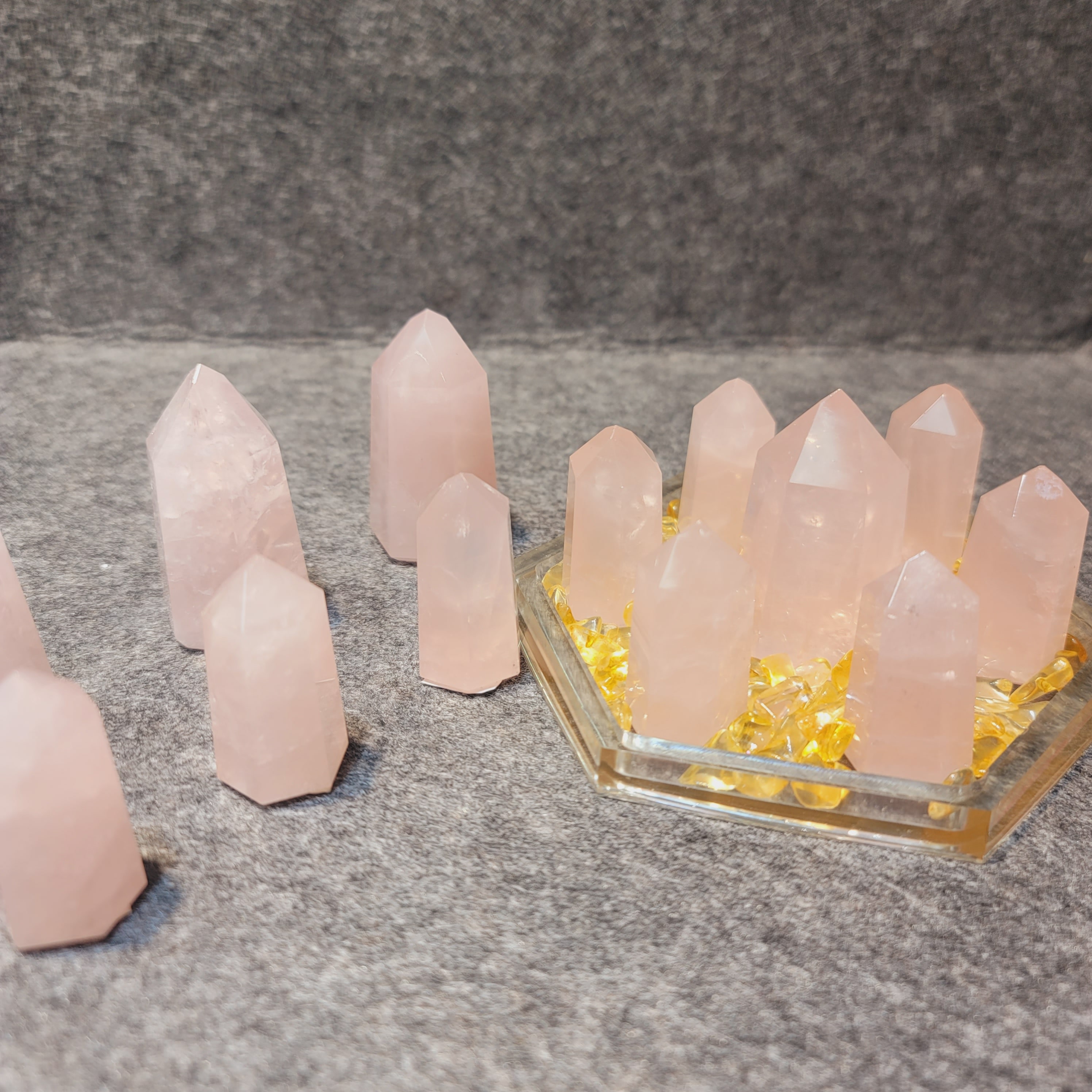 粉紅晶柱七星陣