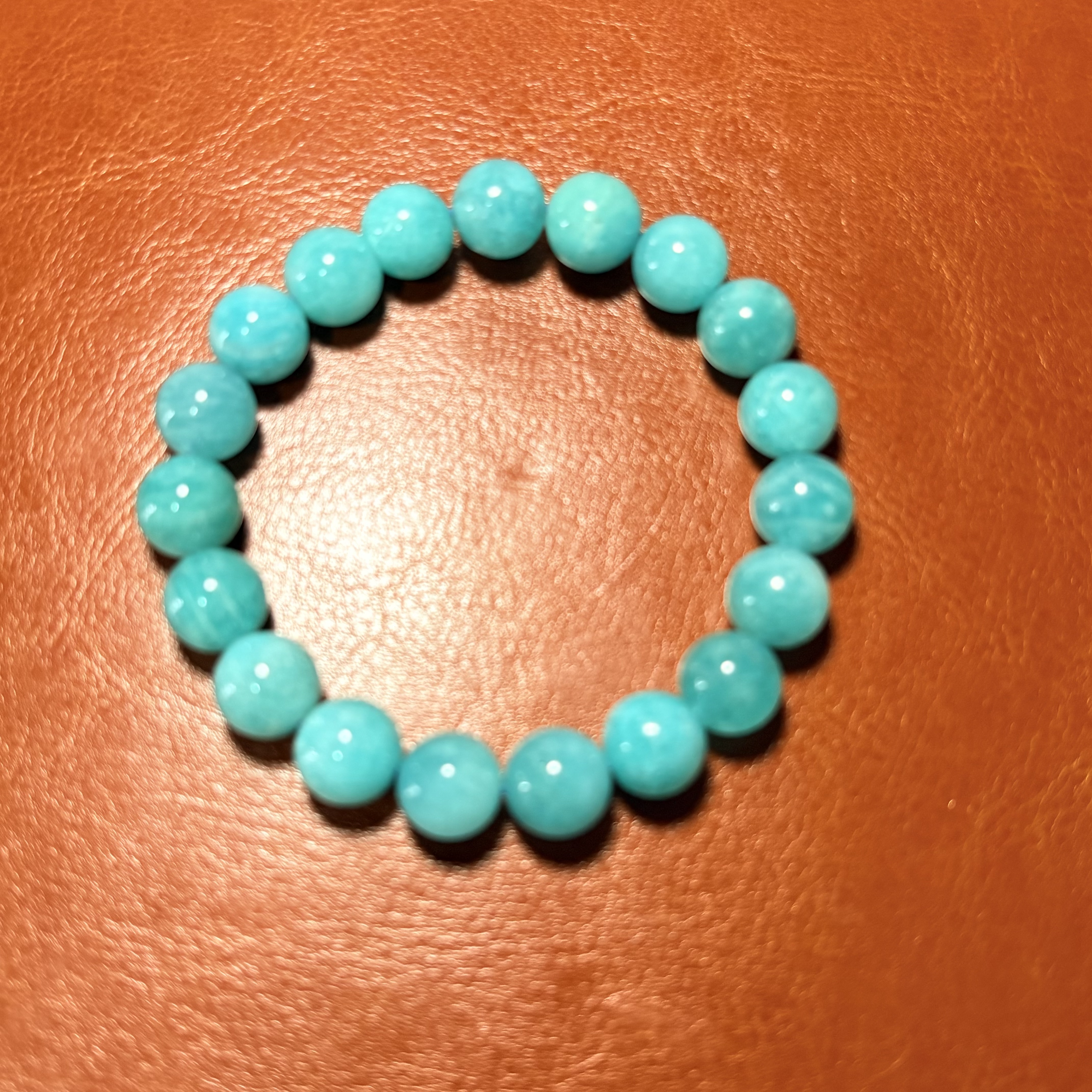 【好運】天然 天河石 手串 No.3046｜規格: 10.5mm珠/16cm內圈