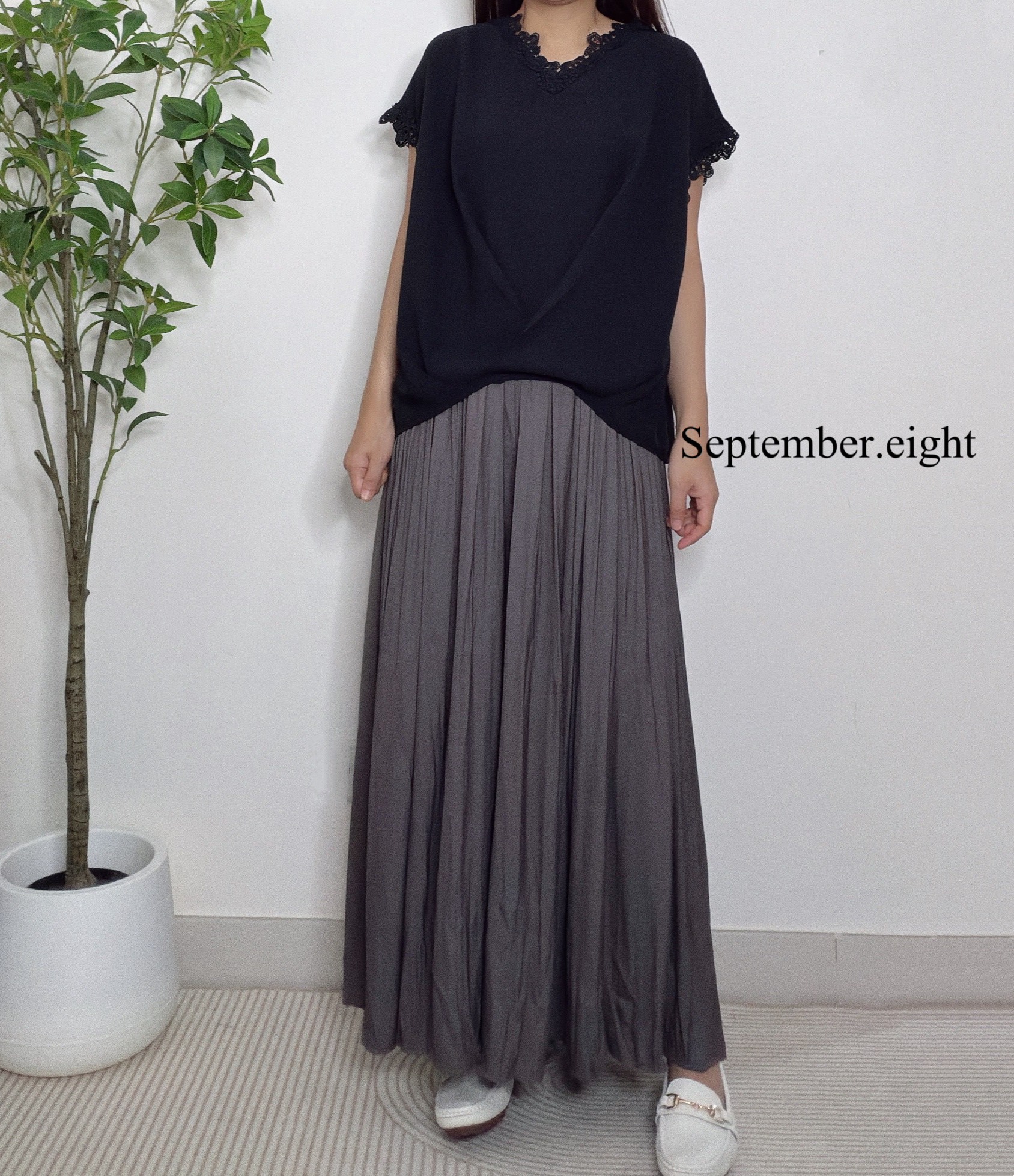 冰絲長裙褲
