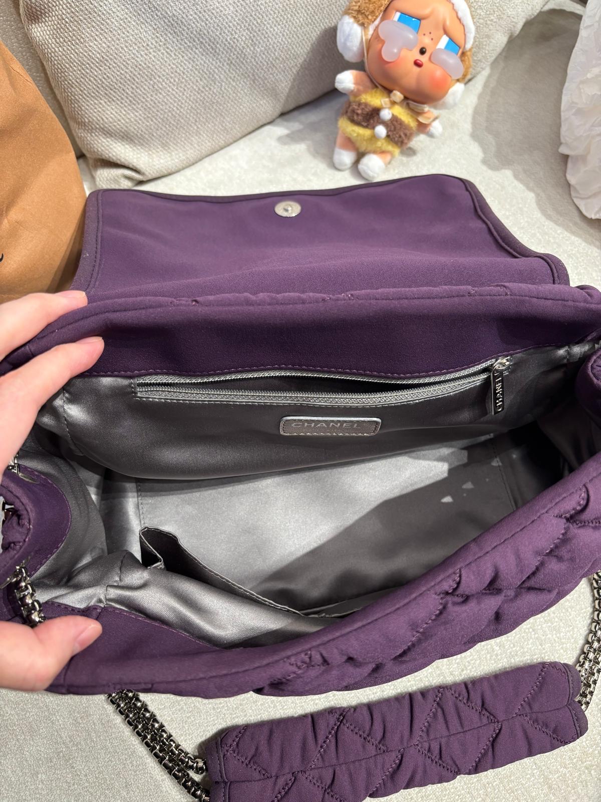 Chanel bubble flap bag 紫色銀扣 100%Authentic ,95%new ✅card✅dust bag 
