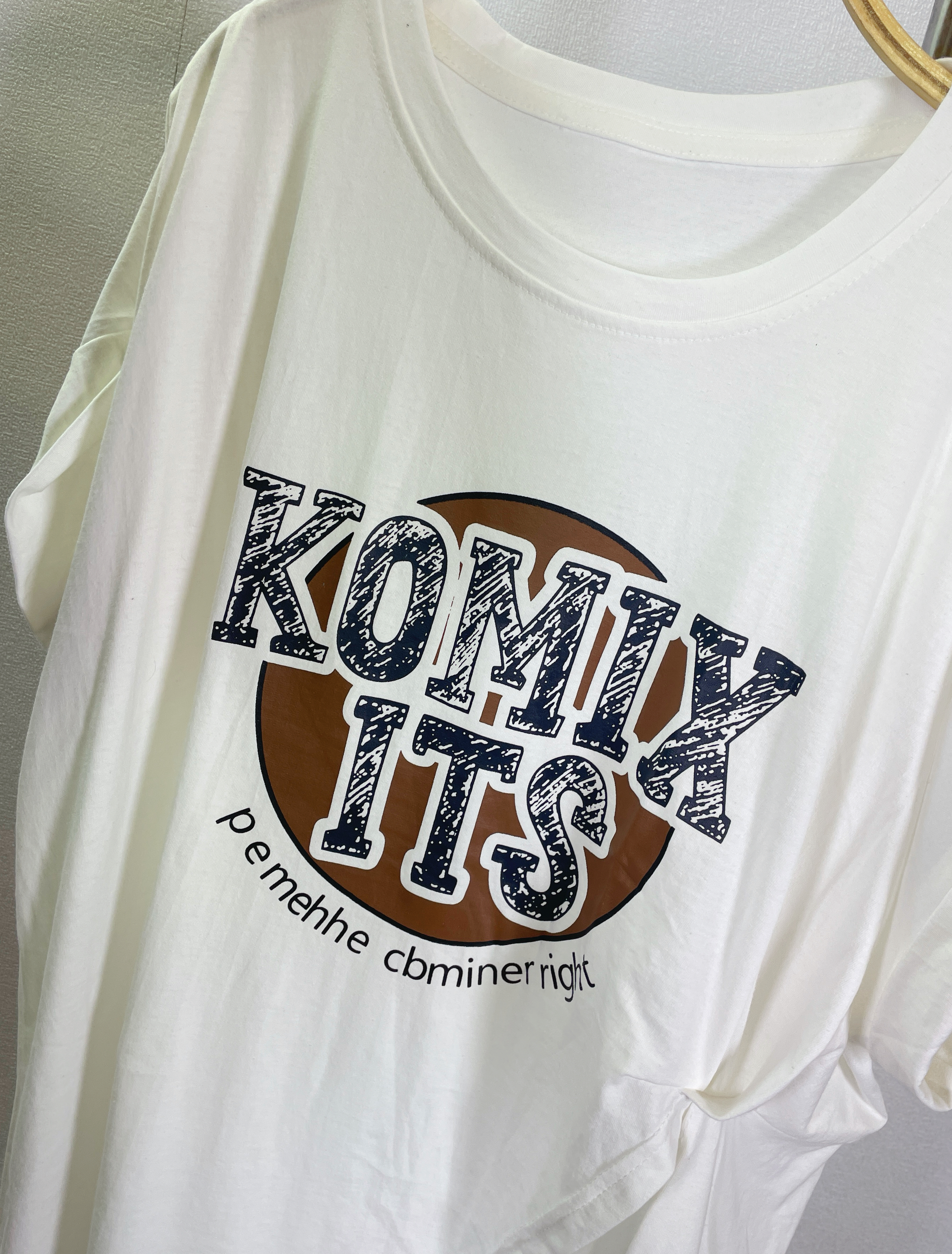 K5573 cotton印字開叉腳tee