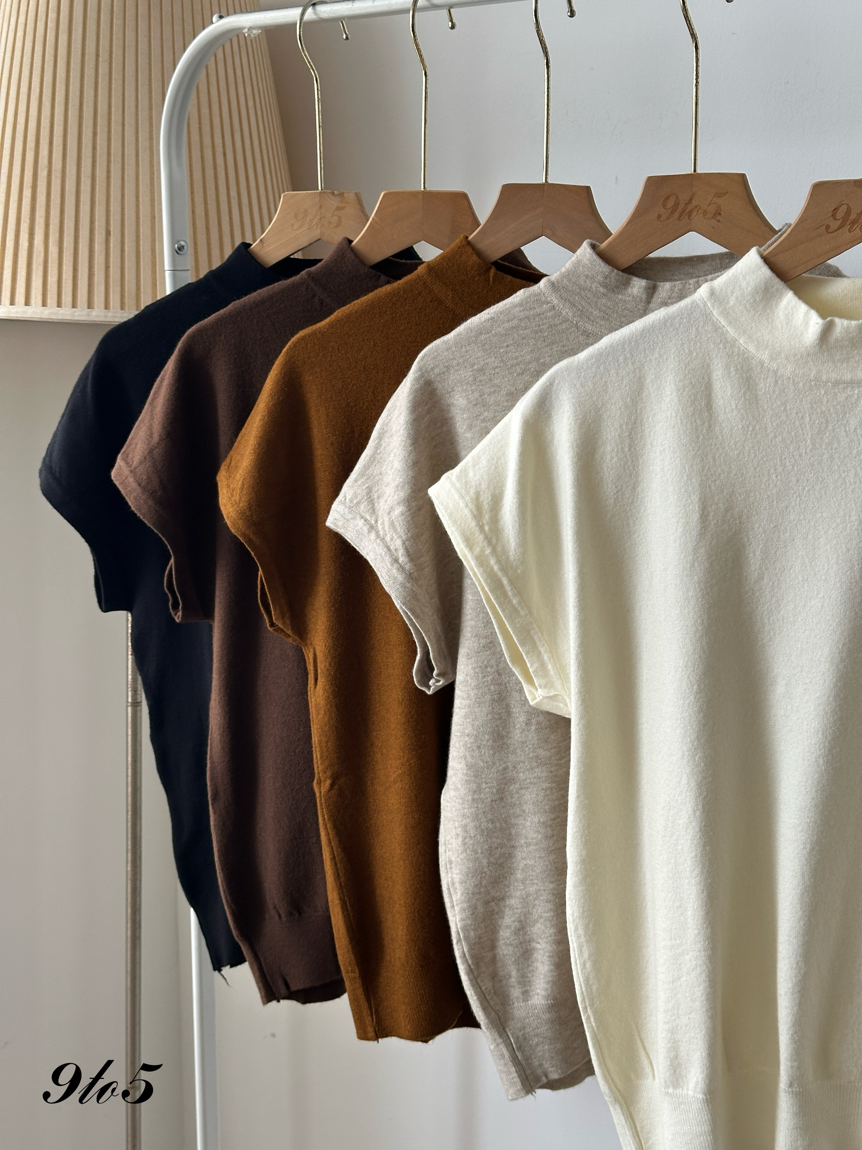 T3981 Mock Neck Knit Top - 5 Colors