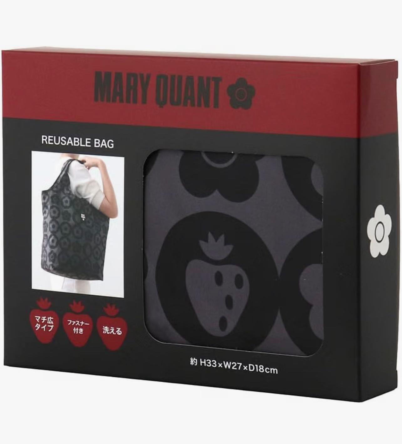 MARY QUANT 草莓款🍓拉鍊摺疊環保袋