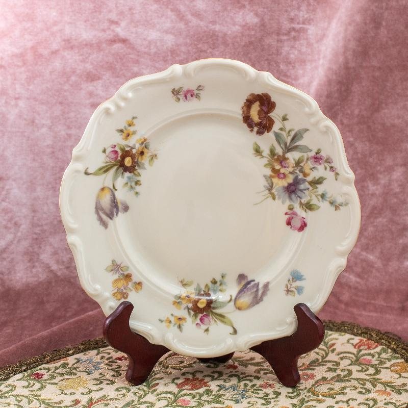Vintage 1931-1939 German C.T. Altwasser Sophisticated Scrollwork Tea Set Trio - Tea set with cake plate (MZ015)