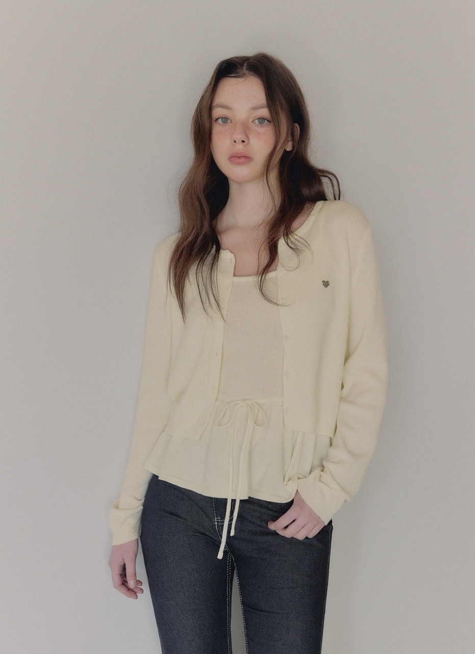 Twee Aulde Flare 背心外套套裝（3色）