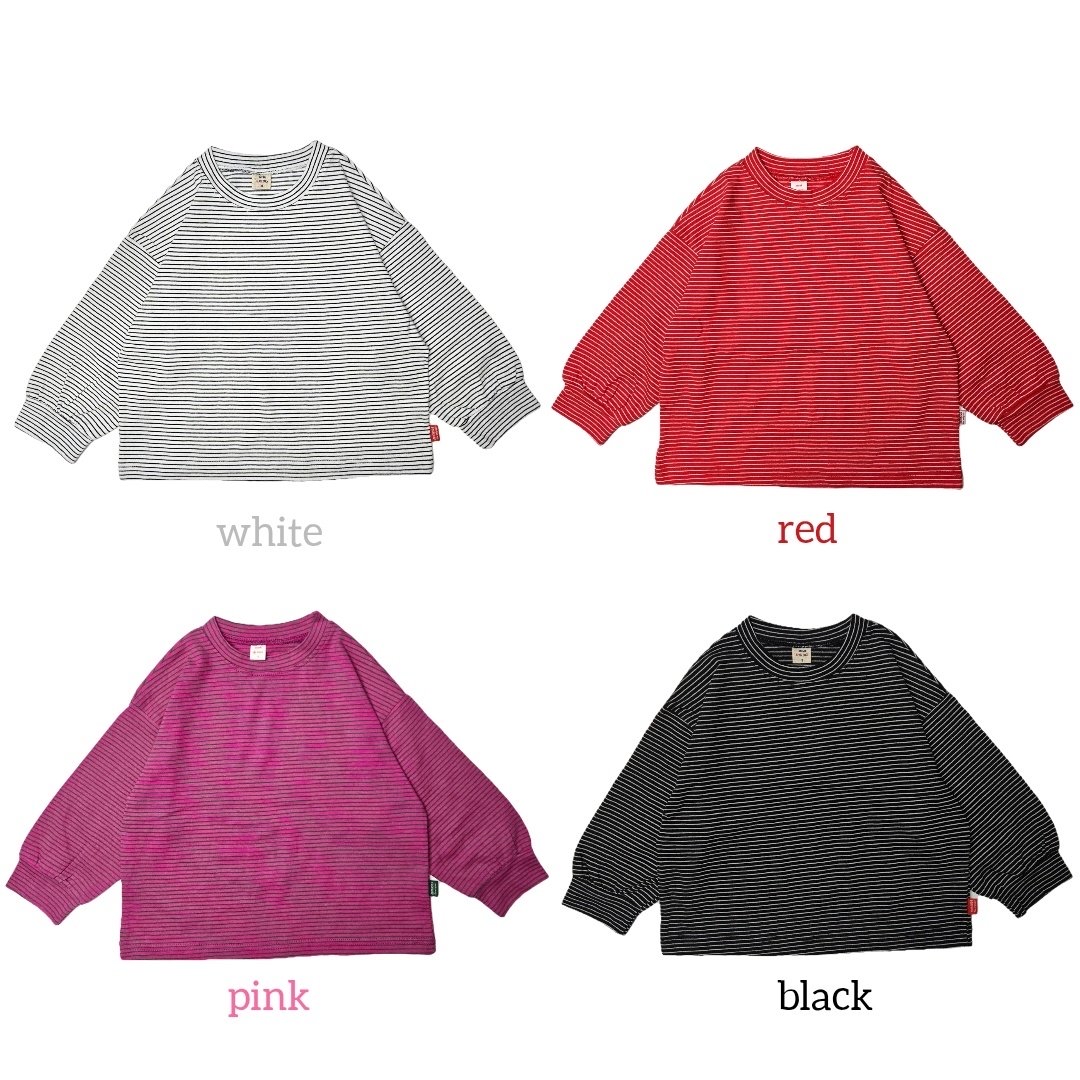 Bymimi | 薄款Stripe Tee(Red XL115-125/White L105-115)