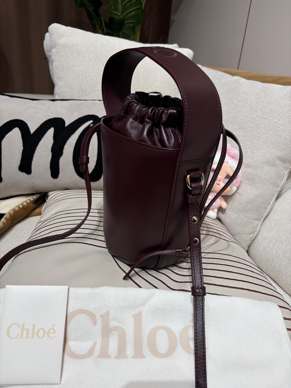 Chloe sense bucket 2way bag 酒紅 100%Authentic ,98%new ✅card✅dust bag 
