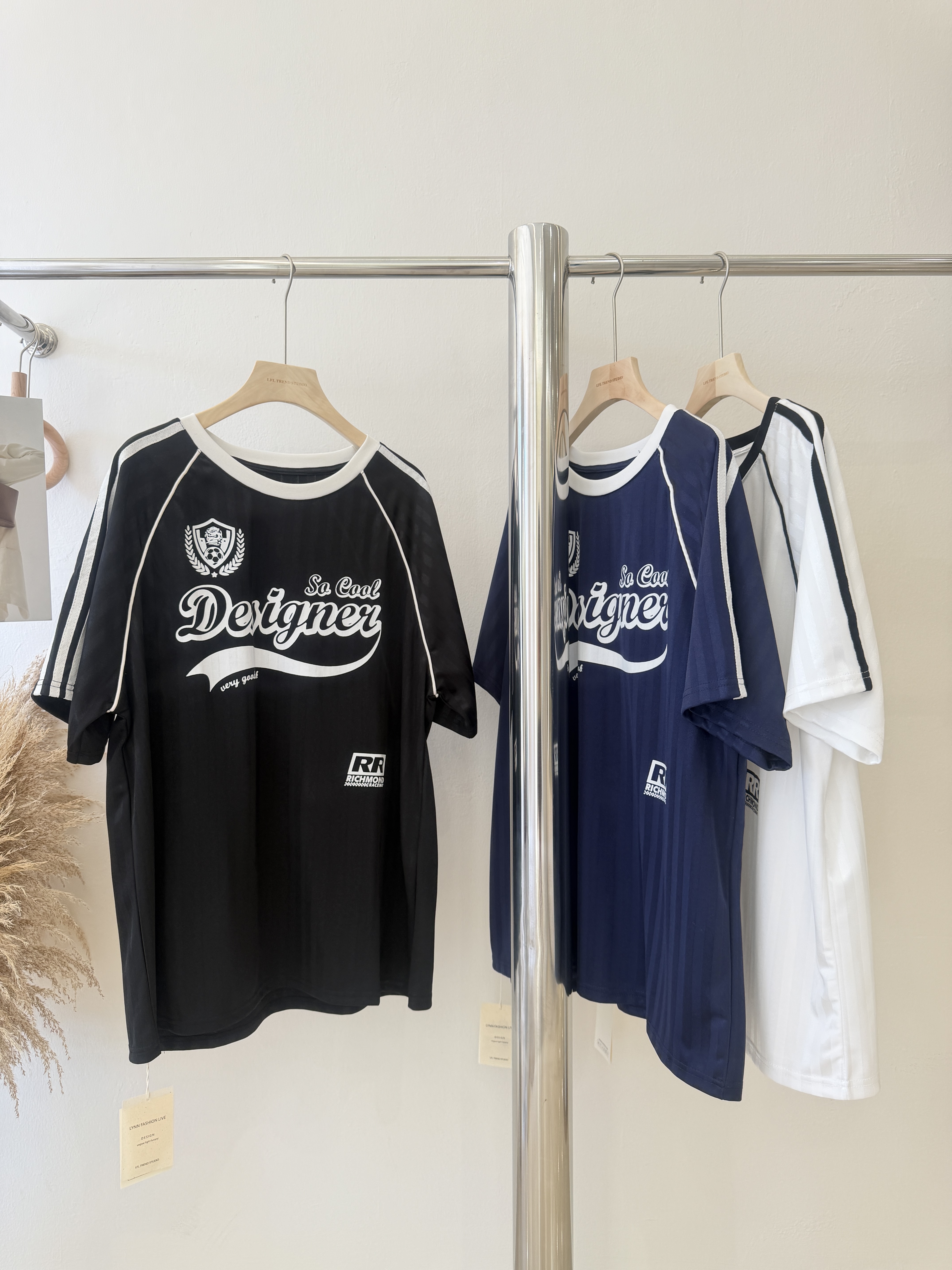 6342 运动服条纹宽松短袖