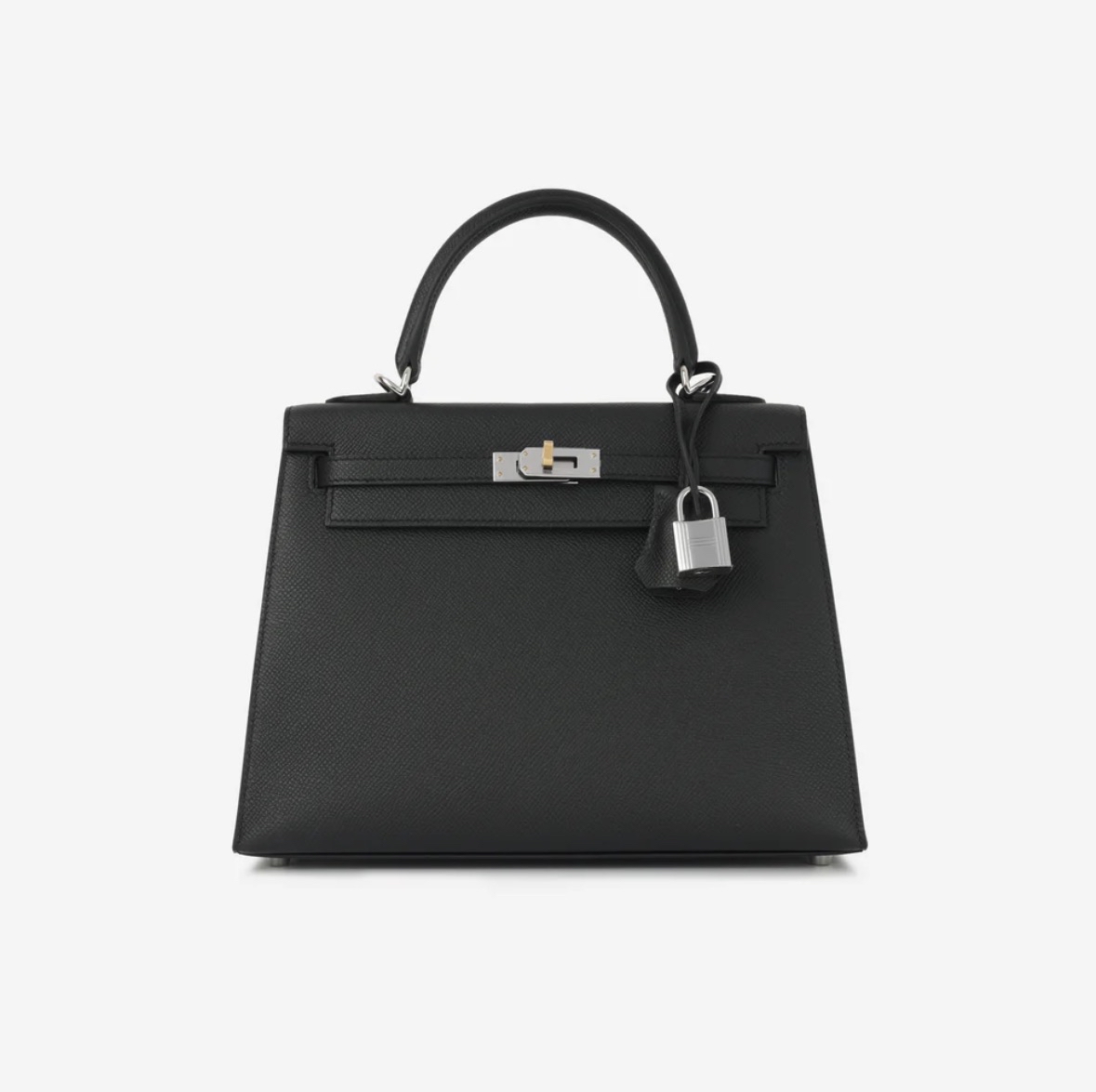 Hermes 全新🆕 Kelly 25 Noir黑色 Epsom皮 Electrum buckle金銀鴛鴦扣
