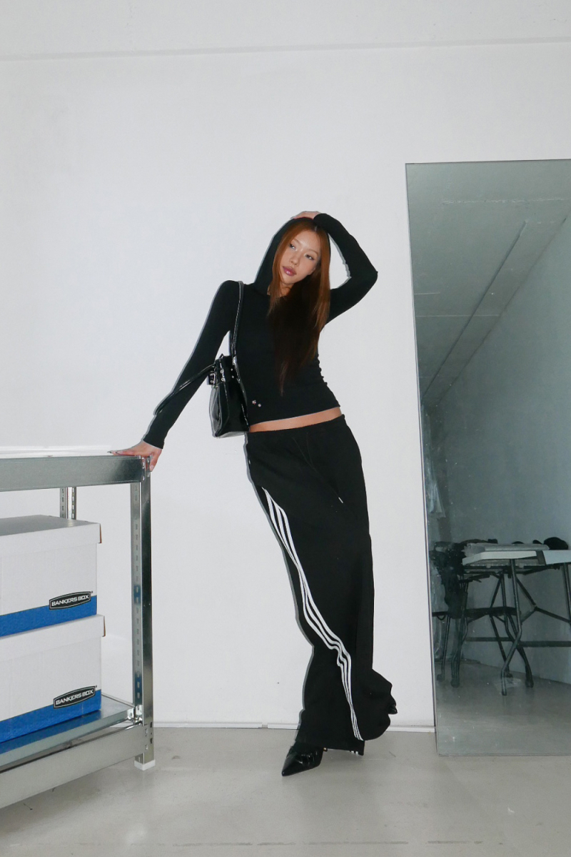 Eyelet Cutout Hooded Top