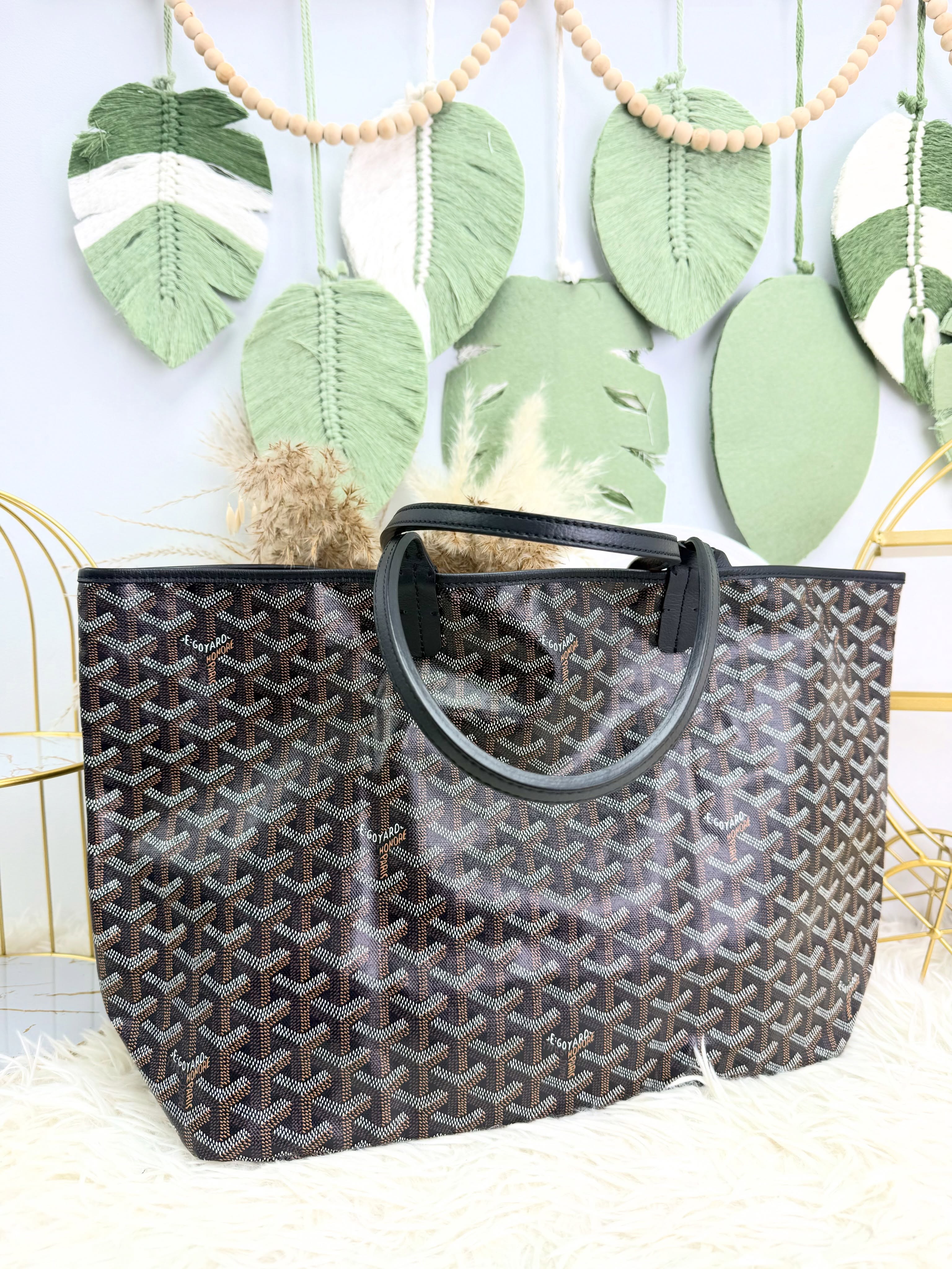 Goyard👜 PRE OWNED🖤black saint Louis pm size 有塵袋🛍️