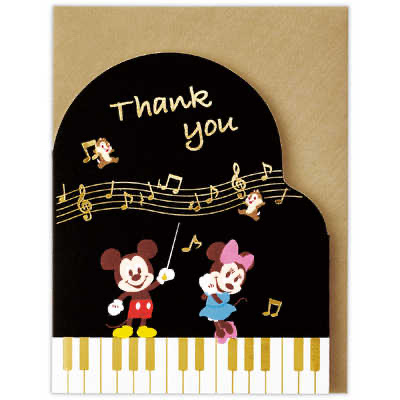 迪士尼米奇鋼琴立體卡