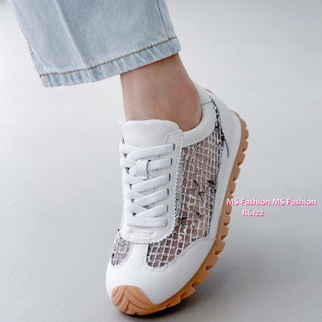 R6122 韓國🇰🇷真皮拼網料sneakers