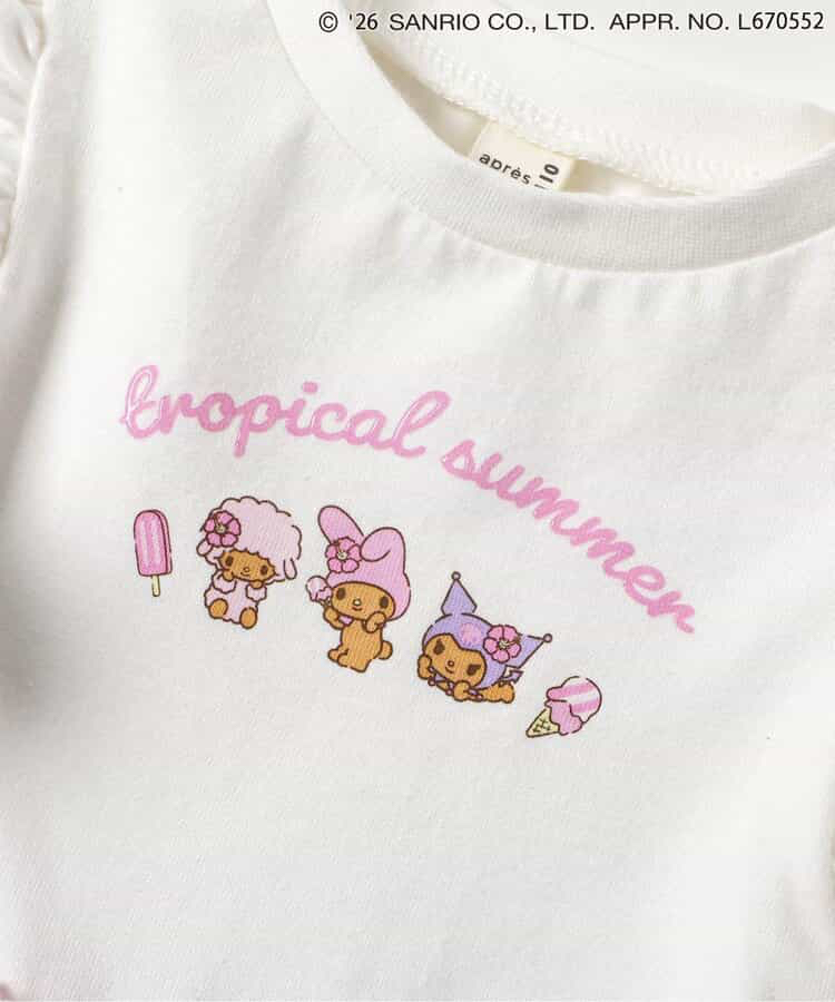 🇯🇵預訂 日本直送🇯🇵Apres les cours x Sanrio系列三色烘烤人物印花花卉滿拼接荷葉邊連身裙