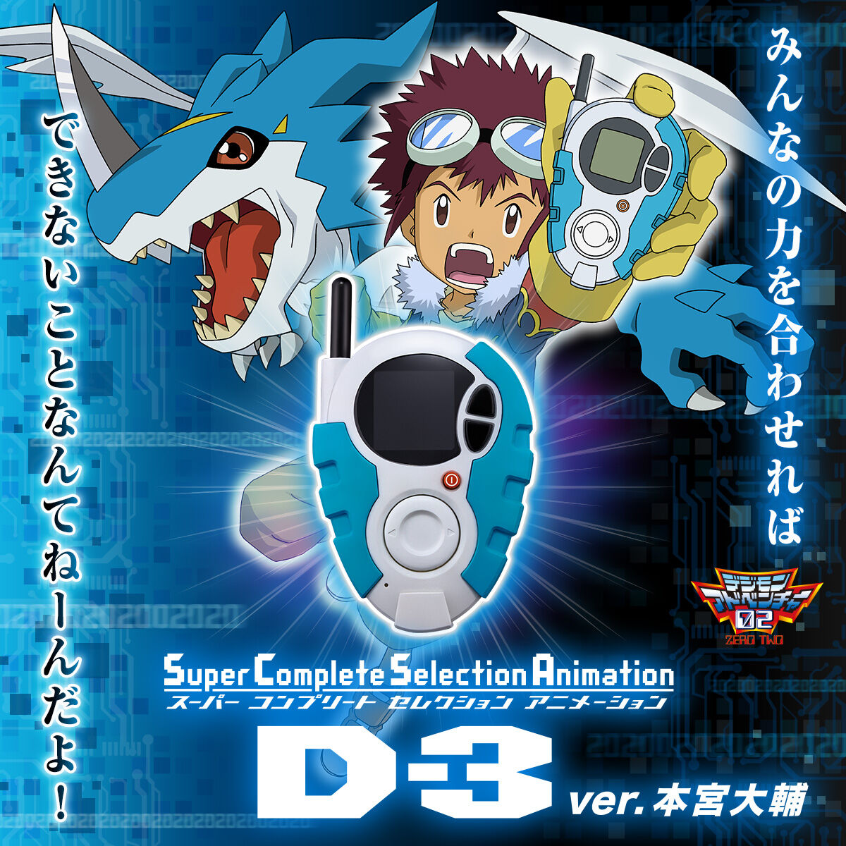 行版) (魂限) Bandai 數碼暴龍02 SCSA D-3 Ver 本宮大輔Digimon 