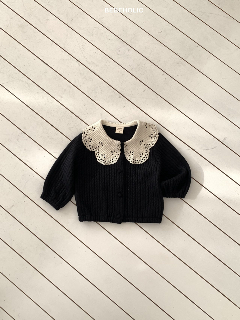 🌸預訂 韓國直送🌸🇰🇷BEBEHOLIC兩色蕾絲花邊翻領開襟外套