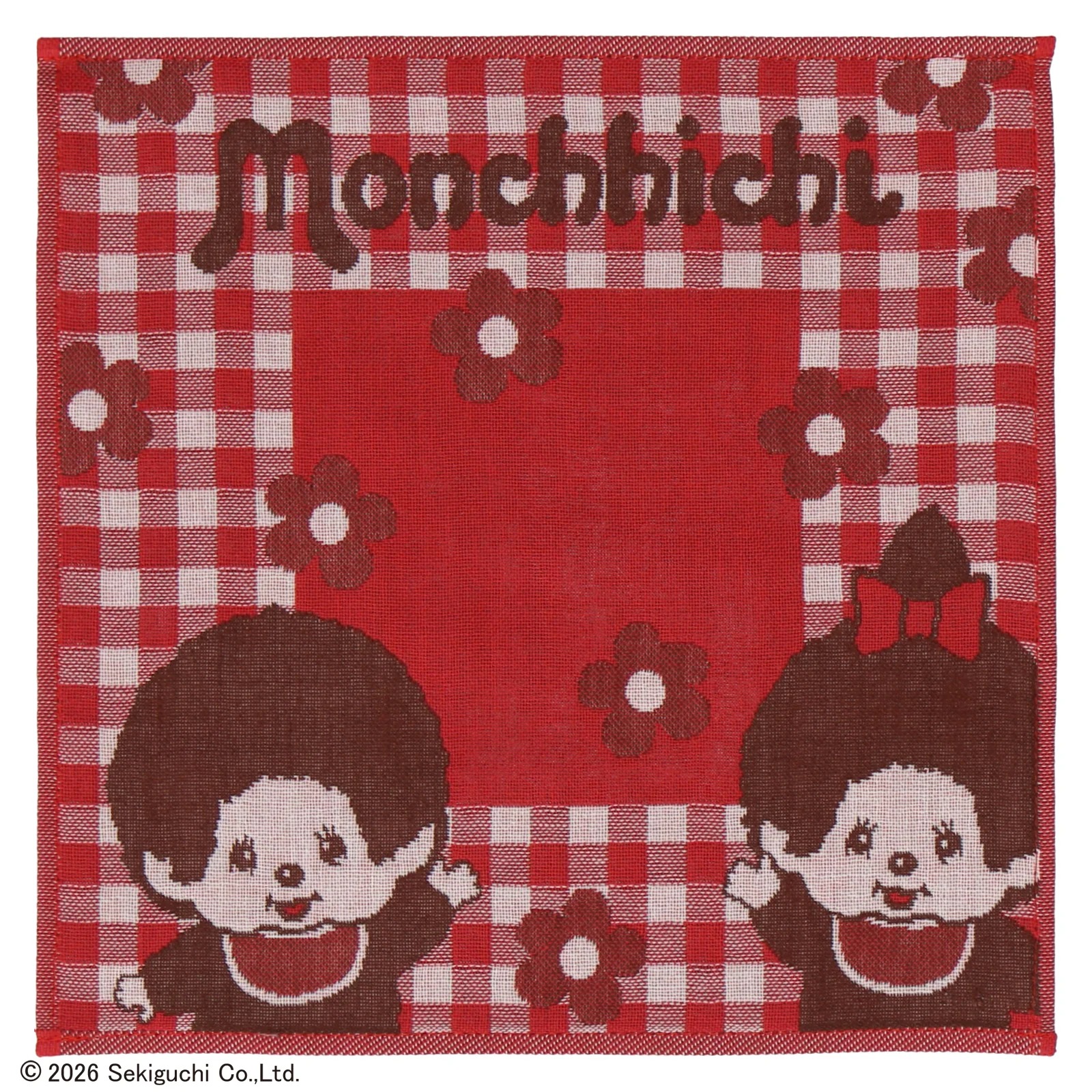 🎀【預訂】 Monchhichi-kun & Monchhichi-chan 三層紗布手帕 R