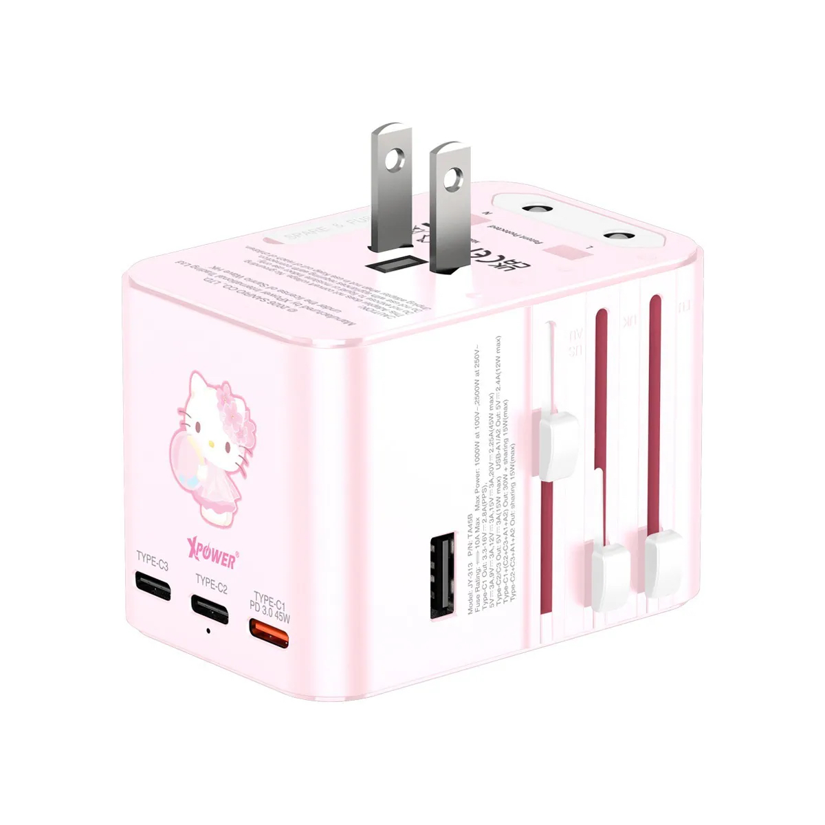 XPower x Sanrio Hello Kitty TA45B 45W 6輸出 PD3.0/PPS快充旅行充電器(HK2)