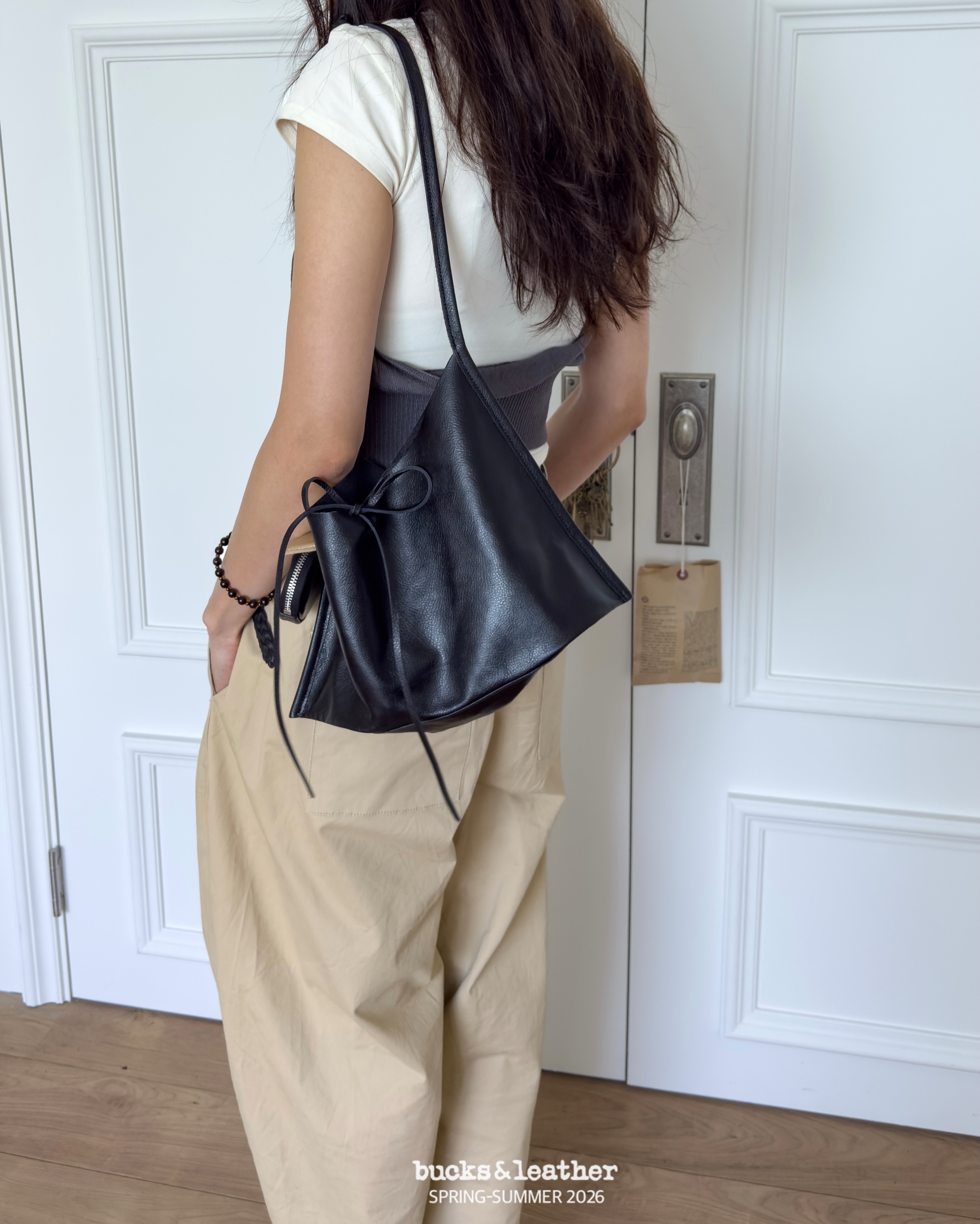 【26SS 】預訂_Flat Cross Bag By Bucks & leather