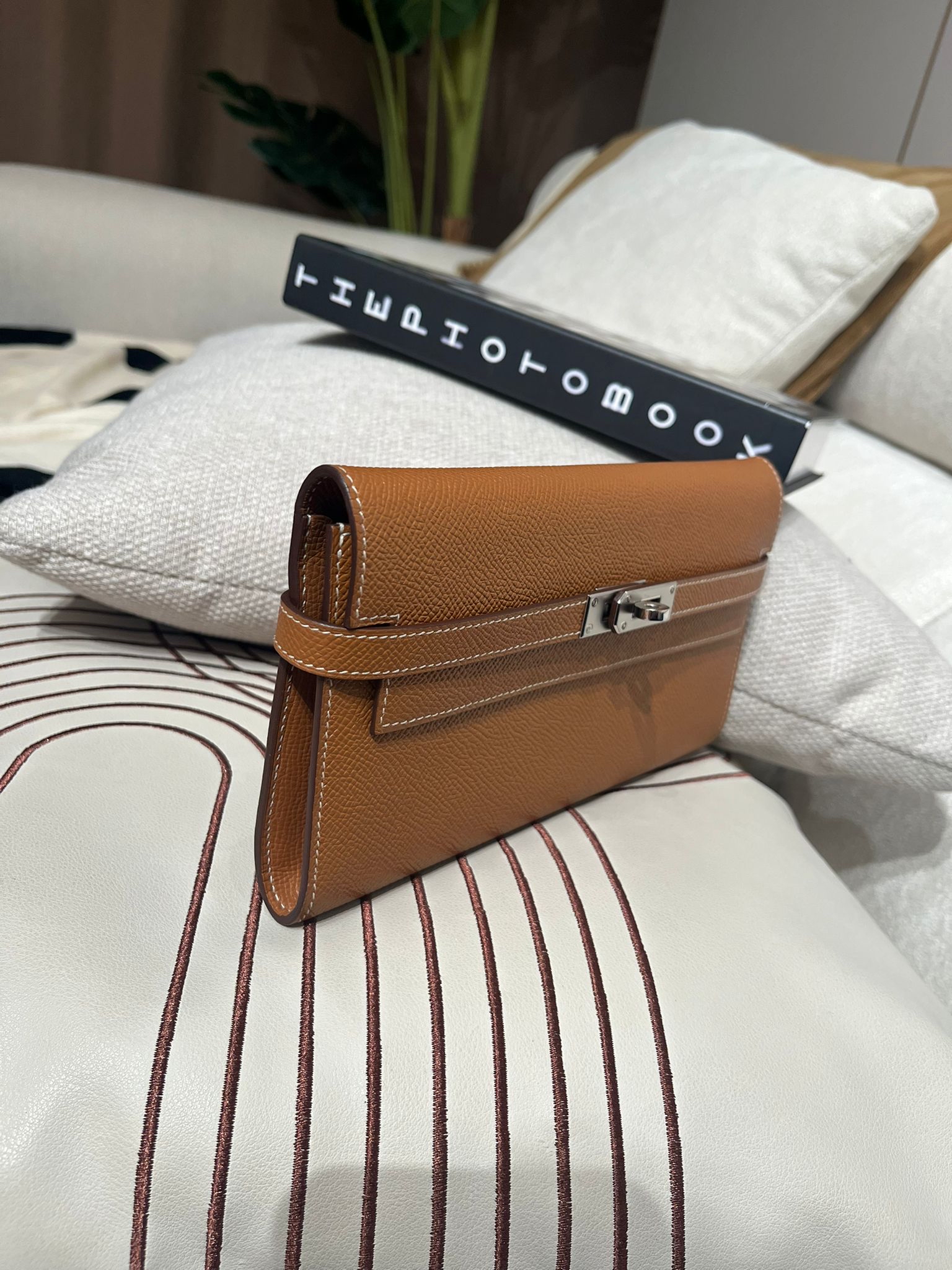 Hermes Kelly Wallet Stamp C 金棕色銀扣 100%Authentic, 99%new ✅box